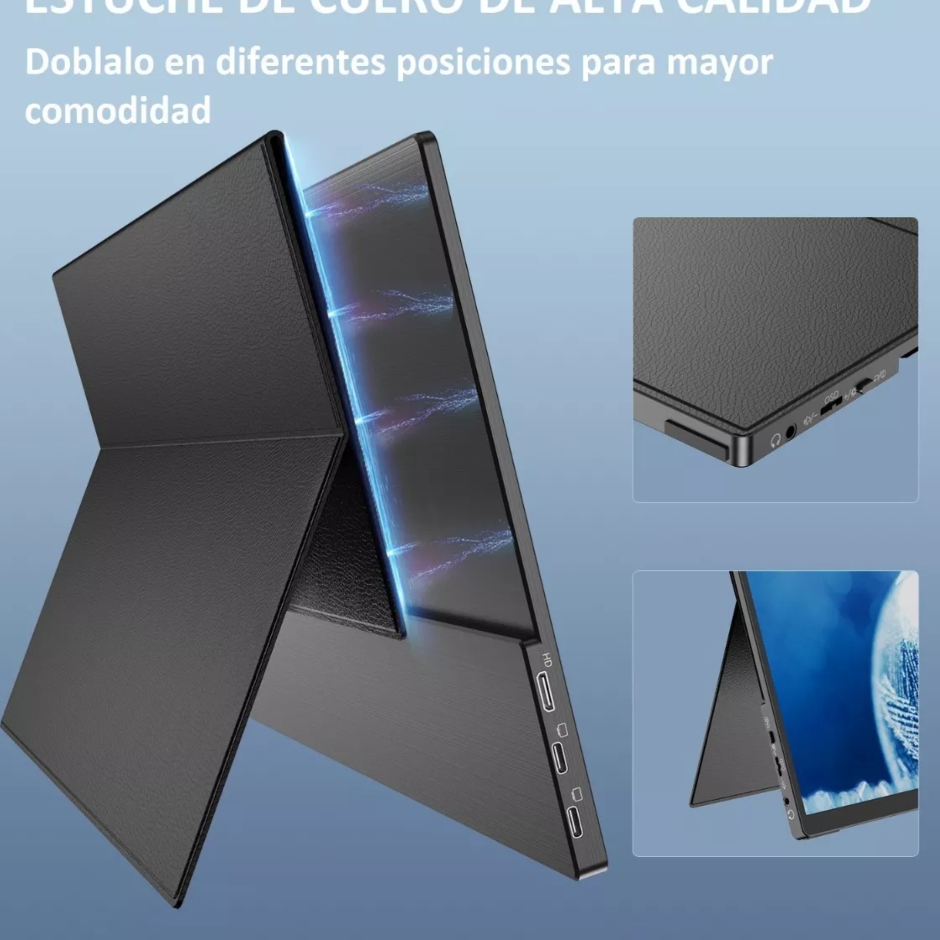 MONITOR PORTÁTIL LED IMPORTCLICK 15.6'' FULL HD HDMI NOTEBOOK SMARTPHONE PARLANTE - 4
