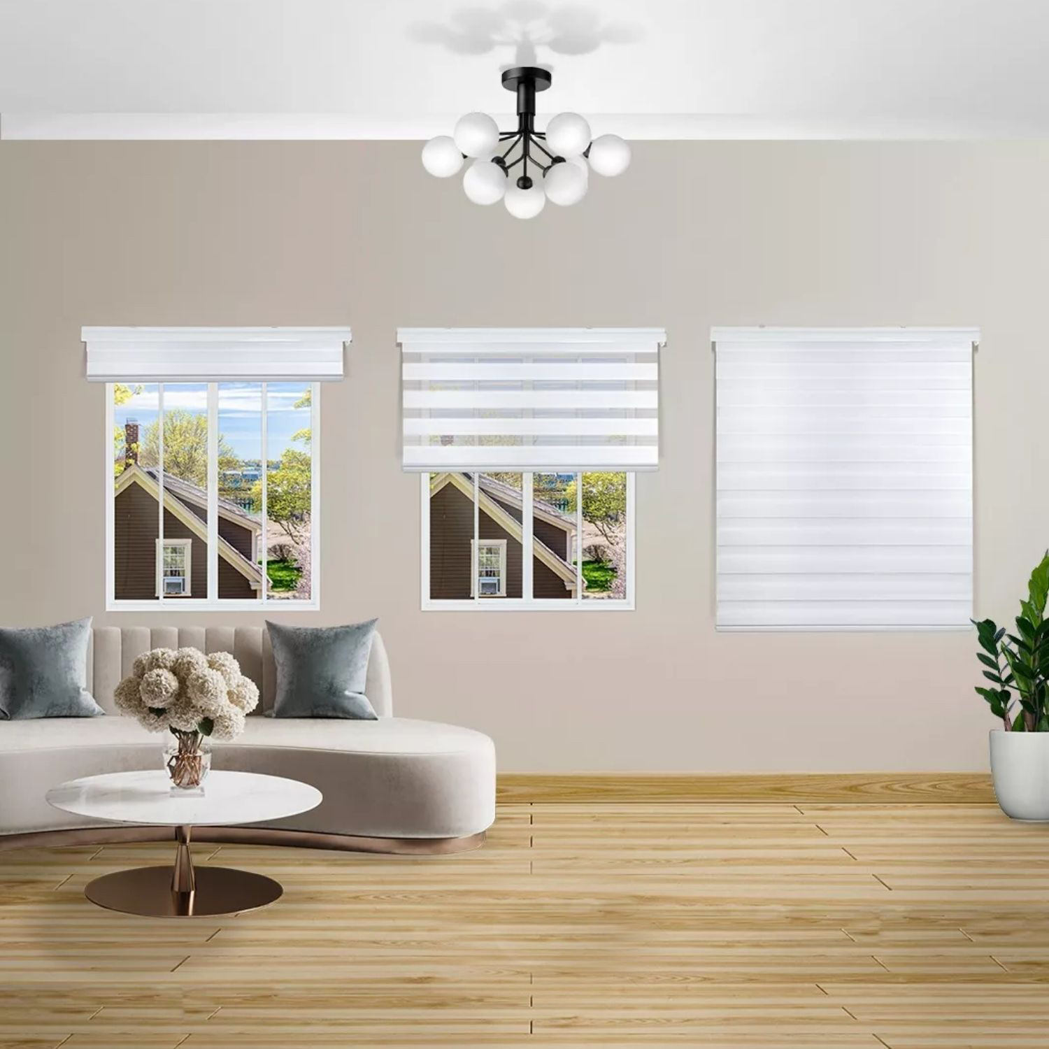 CORTINA ROLLER DÚO ZEBRA BLANCO 140X200 CM - 2