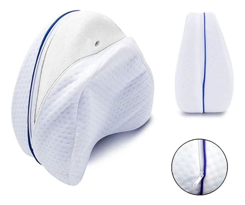 ALMOHADA IMPORTCLICK COJÍN ORTOPÉDICO DORMIR PIERNAS 23 X 23 CM ALGODÓN BLANCO - 4