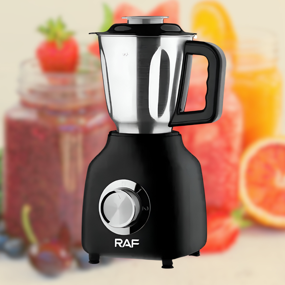 LICUADORA 3 EN 1 VASO METAL 1,5 LT 350 W POTENCIA NEGRO - 6
