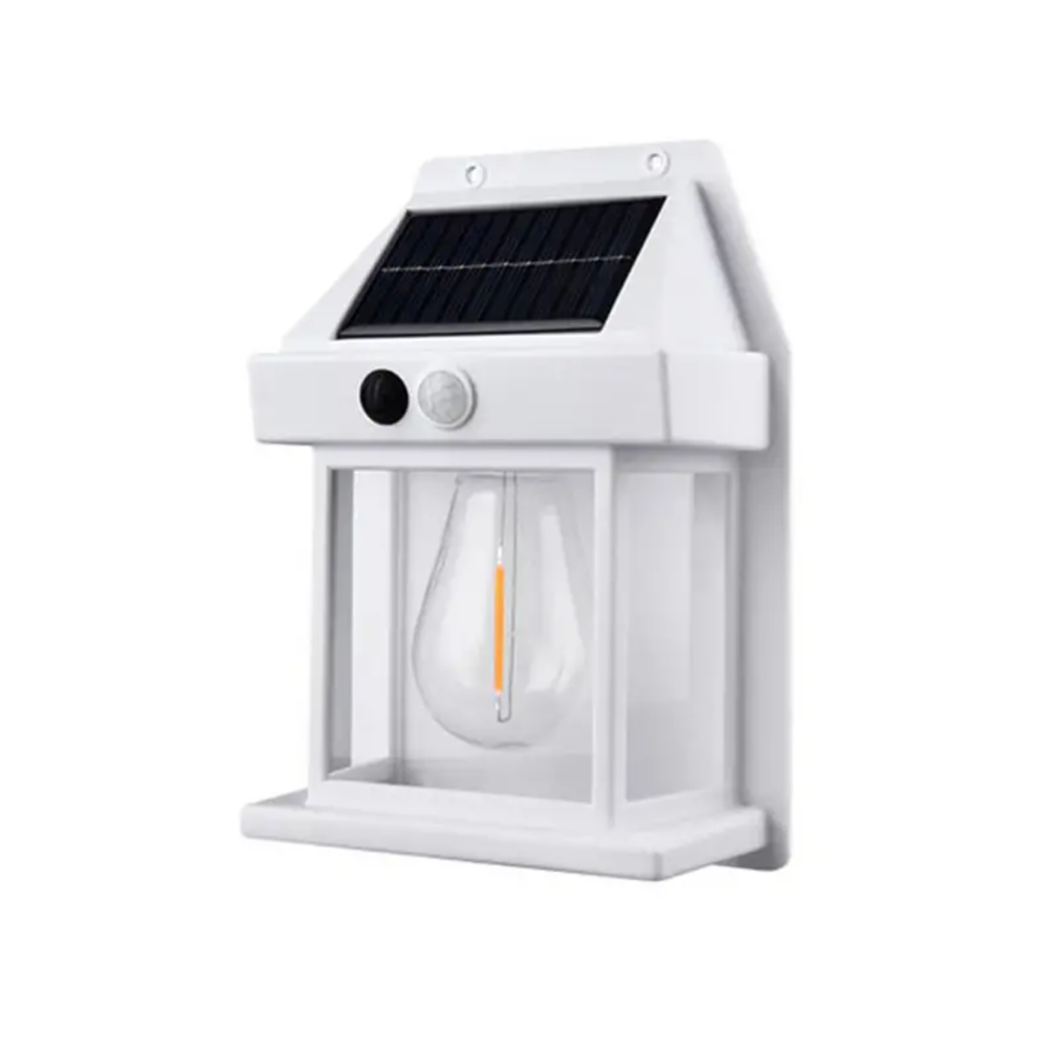 FAROL FOCO SOLAR PARED SENSOR MOVIMIENTO 3.2 V LUZ FRÍA BLANCO - 1