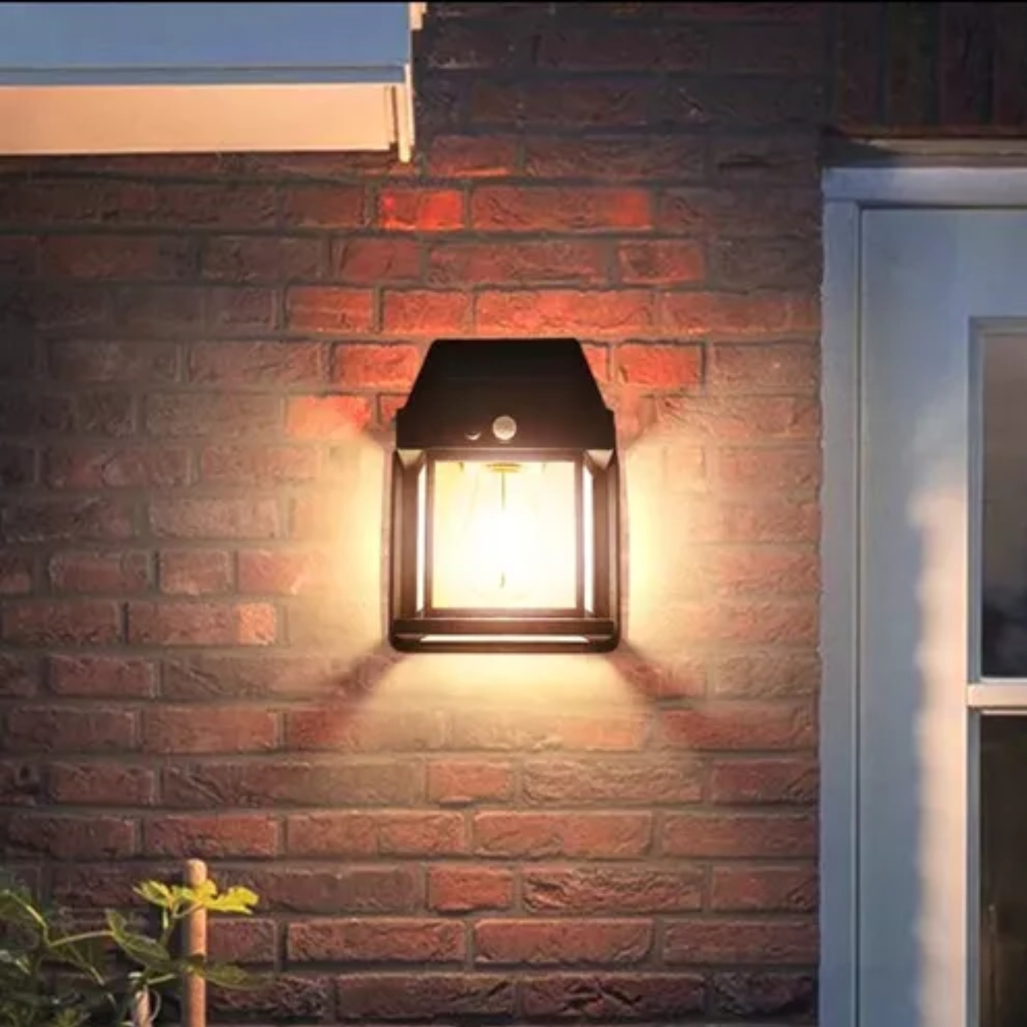 FAROL FOCO SOLAR PARED SENSOR MOVIMIENTO 3.2 V LUZ CÁLIDA NEGRO - 3