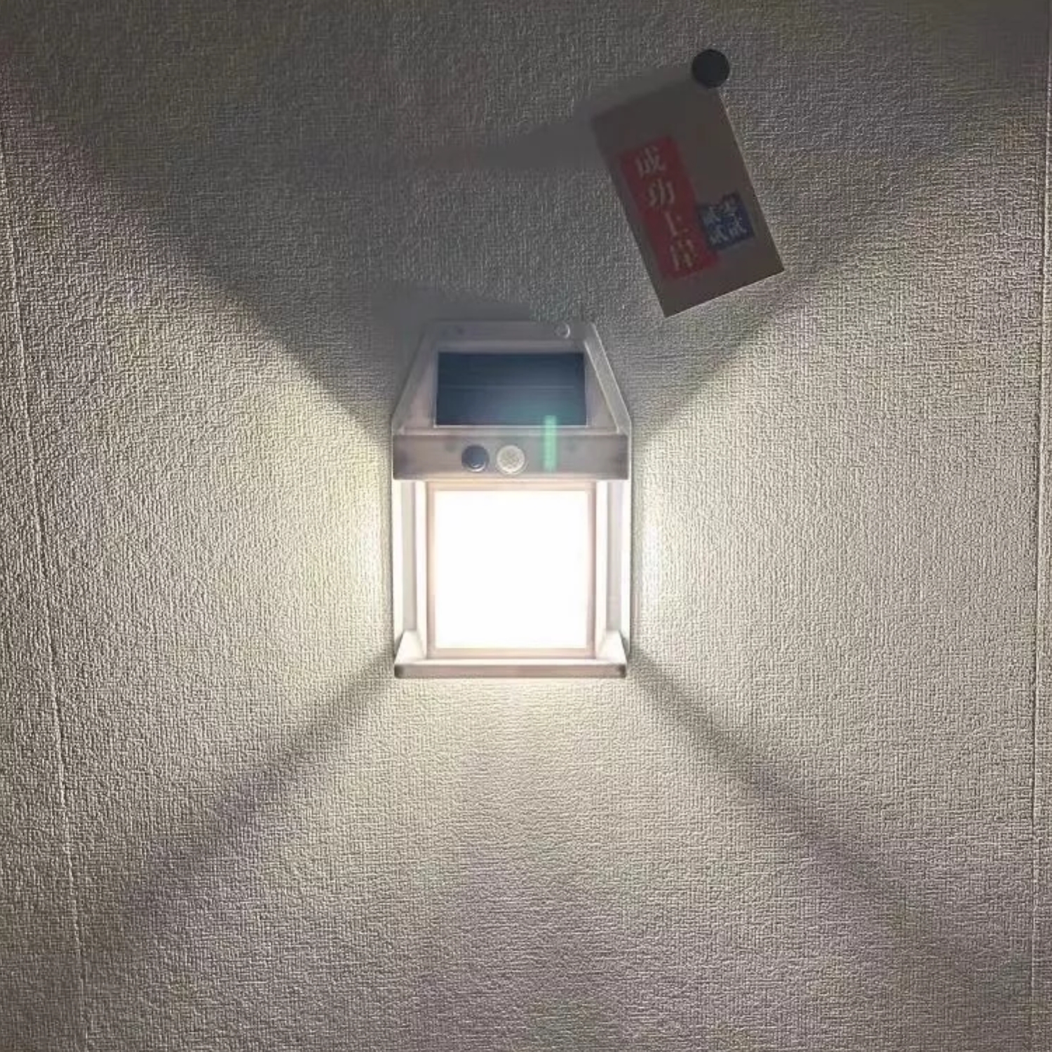 FAROL FOCO SOLAR PARED SENSOR MOVIMIENTO 3.2 V LUZ CÁLIDA BLANCO - 3