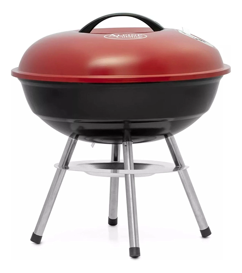 PARRILLA ASADO CARBON REDONDA 36 CM ROJA - 1