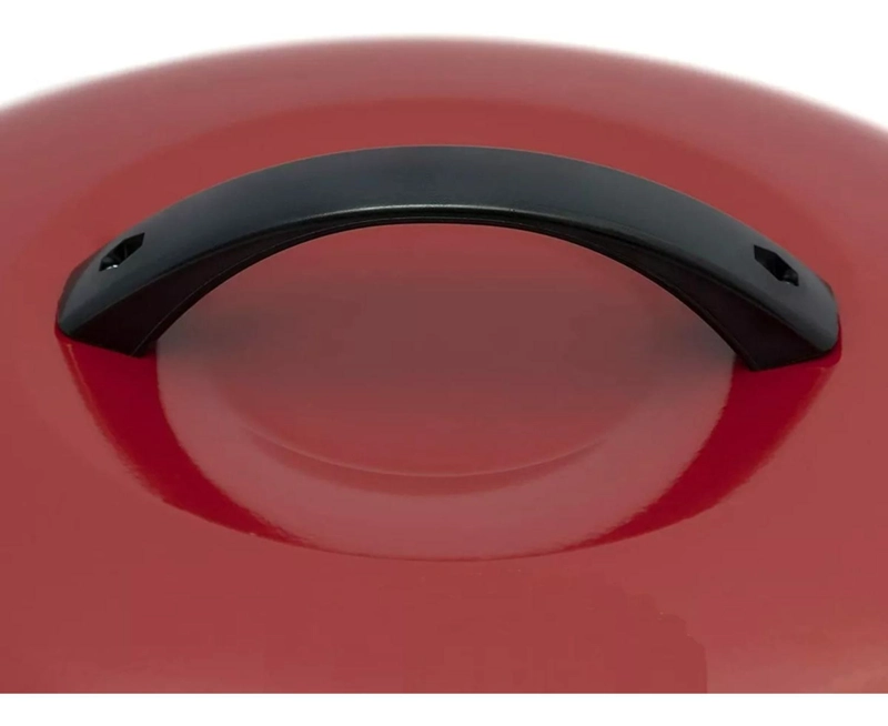 PARRILLA ASADO CARBON REDONDA 36 CM ROJA - 2
