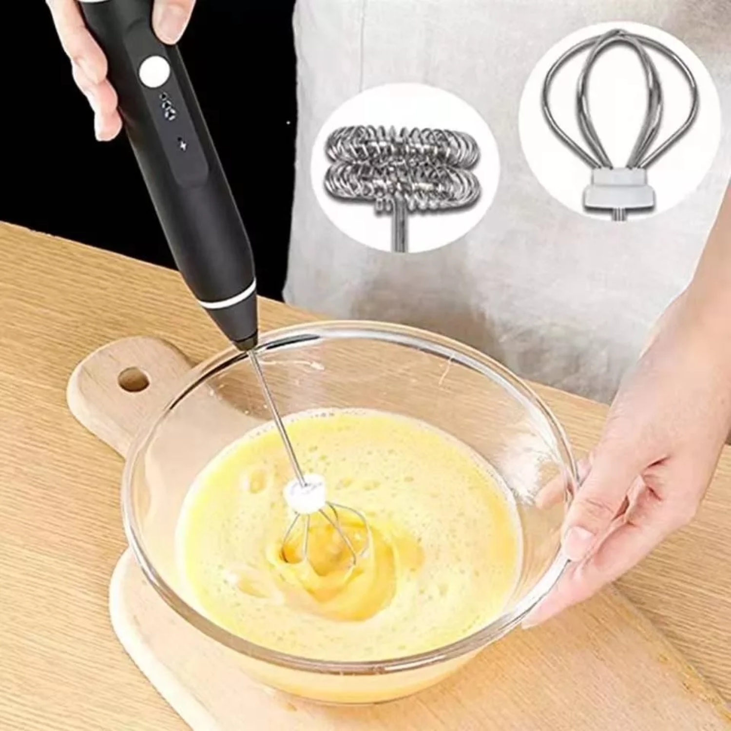 BATIDORA IMPORTCLICK MINI BATIDOR REVOLVEDOR CAFÉ ESPUMA LECHE RECARGABLE - 3