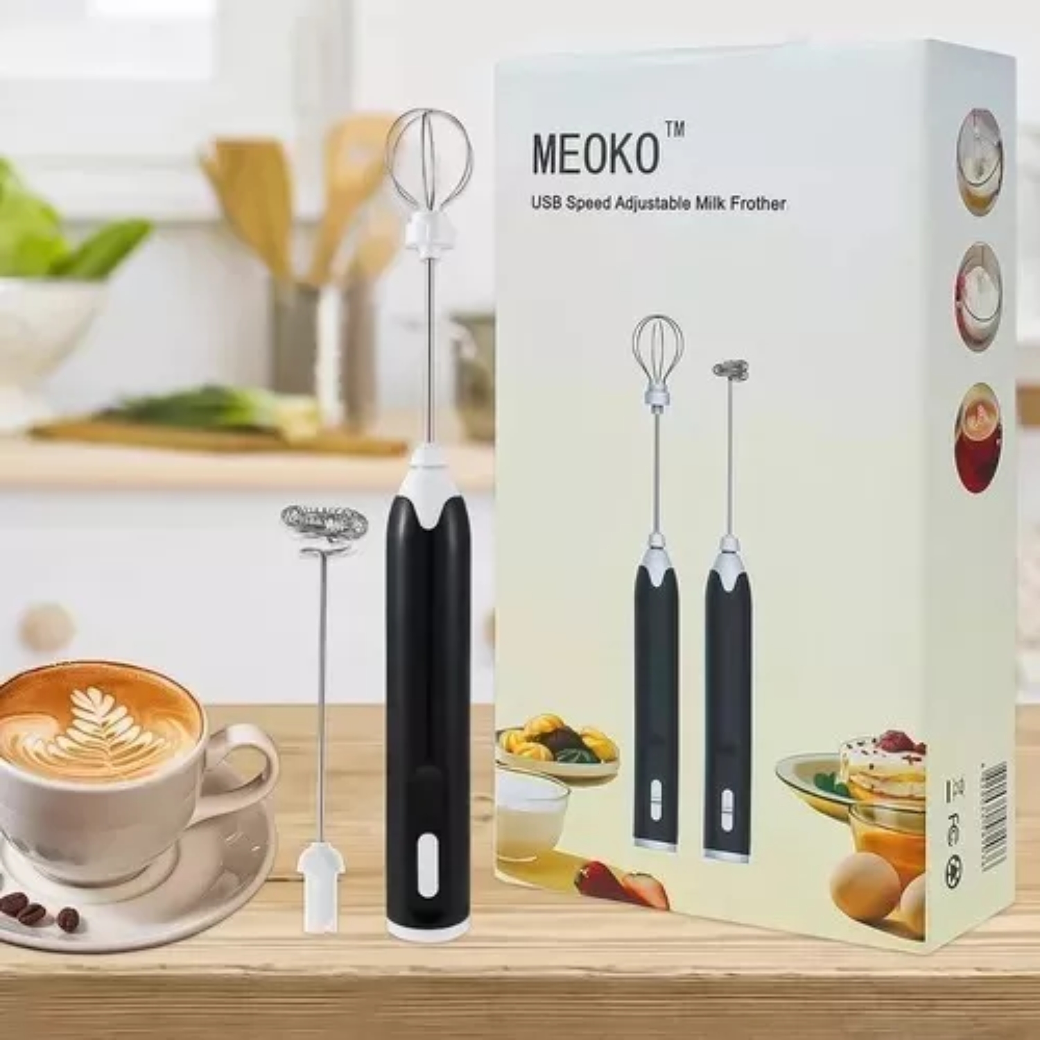 BATIDORA IMPORTCLICK MINI BATIDOR REVOLVEDOR CAFÉ ESPUMA LECHE RECARGABLE - 7