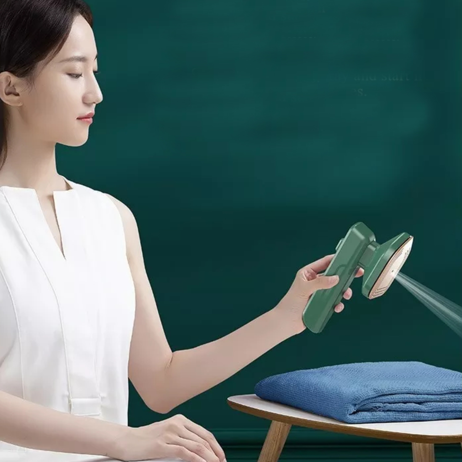 MINI PLANCHA VAPOR ELÉCTRICA PORTÁTIL VIAJE VERDE - 7