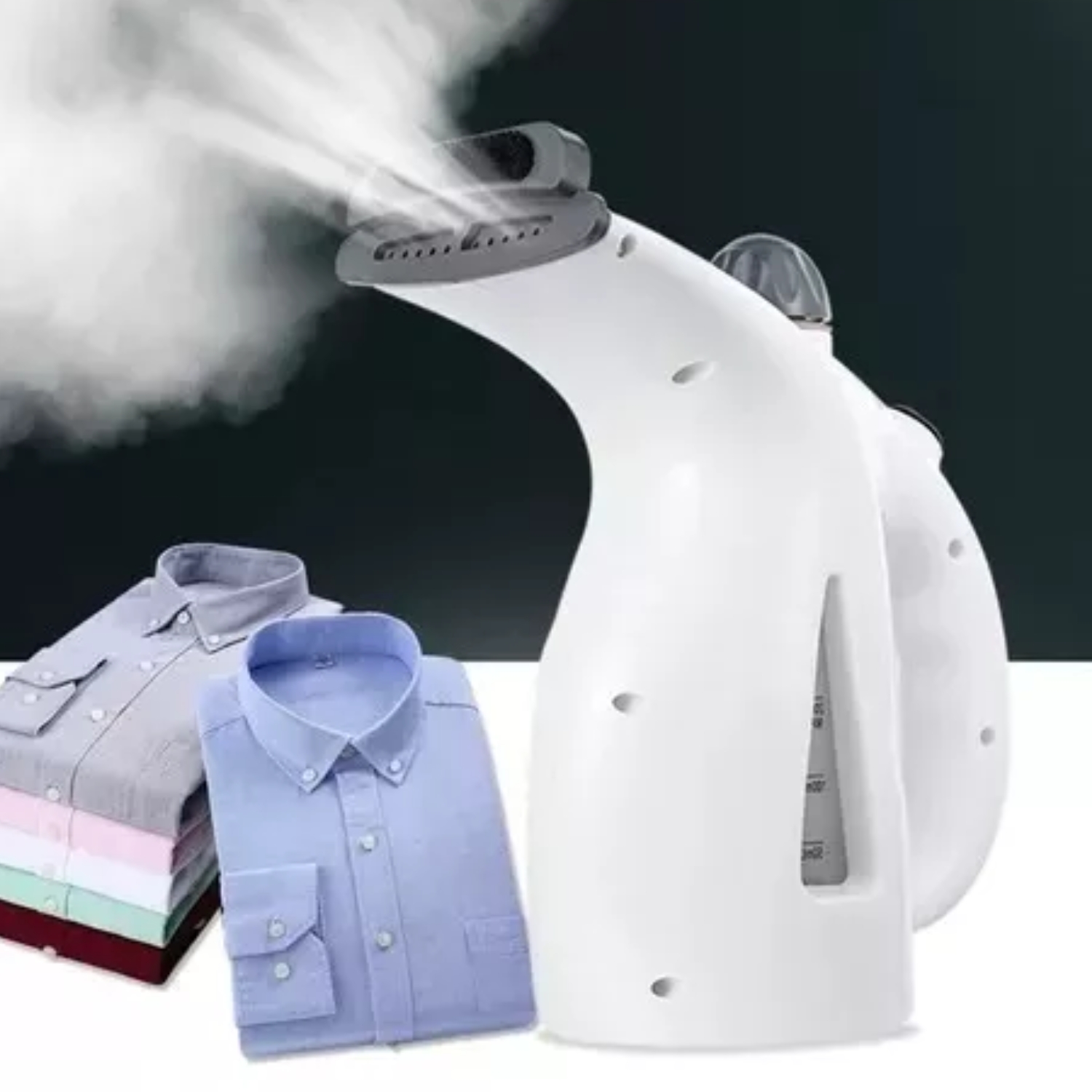 PLANCHA VAPOR VERTICAL ROPA 4 EN 1 VAPORIZADOR SAUNA FACIAL BLANCA - 4