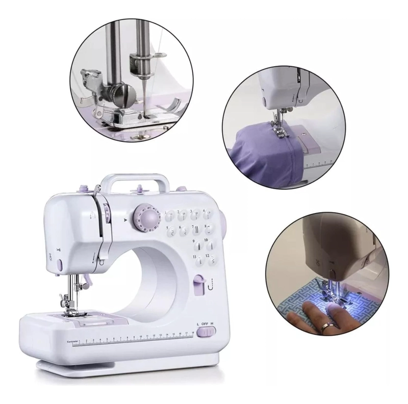 MÁQUINA IMPORTCLICK COSER OVERLOCK PORTÁTIL PEDAL ELÉCTRICA 12 PUNTOS - 2
