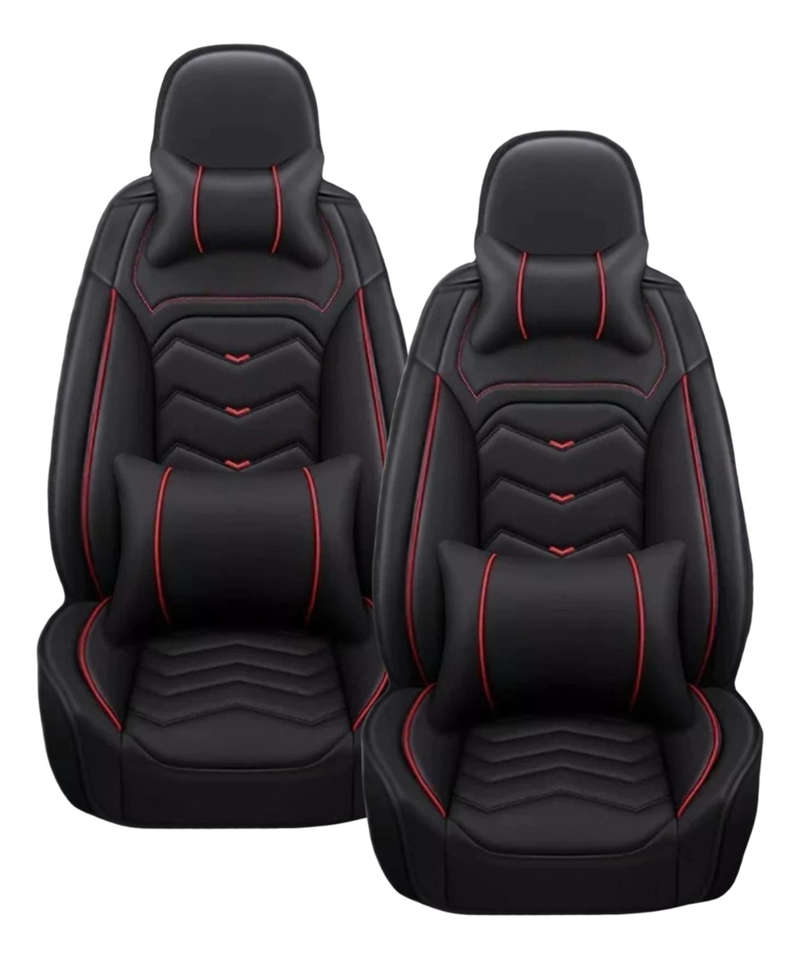 KIT IMPORTCLICK FUNDAS CUBRE ASIENTO ECO CUERO AUTO ALMOHADILLA LUXURY - 1