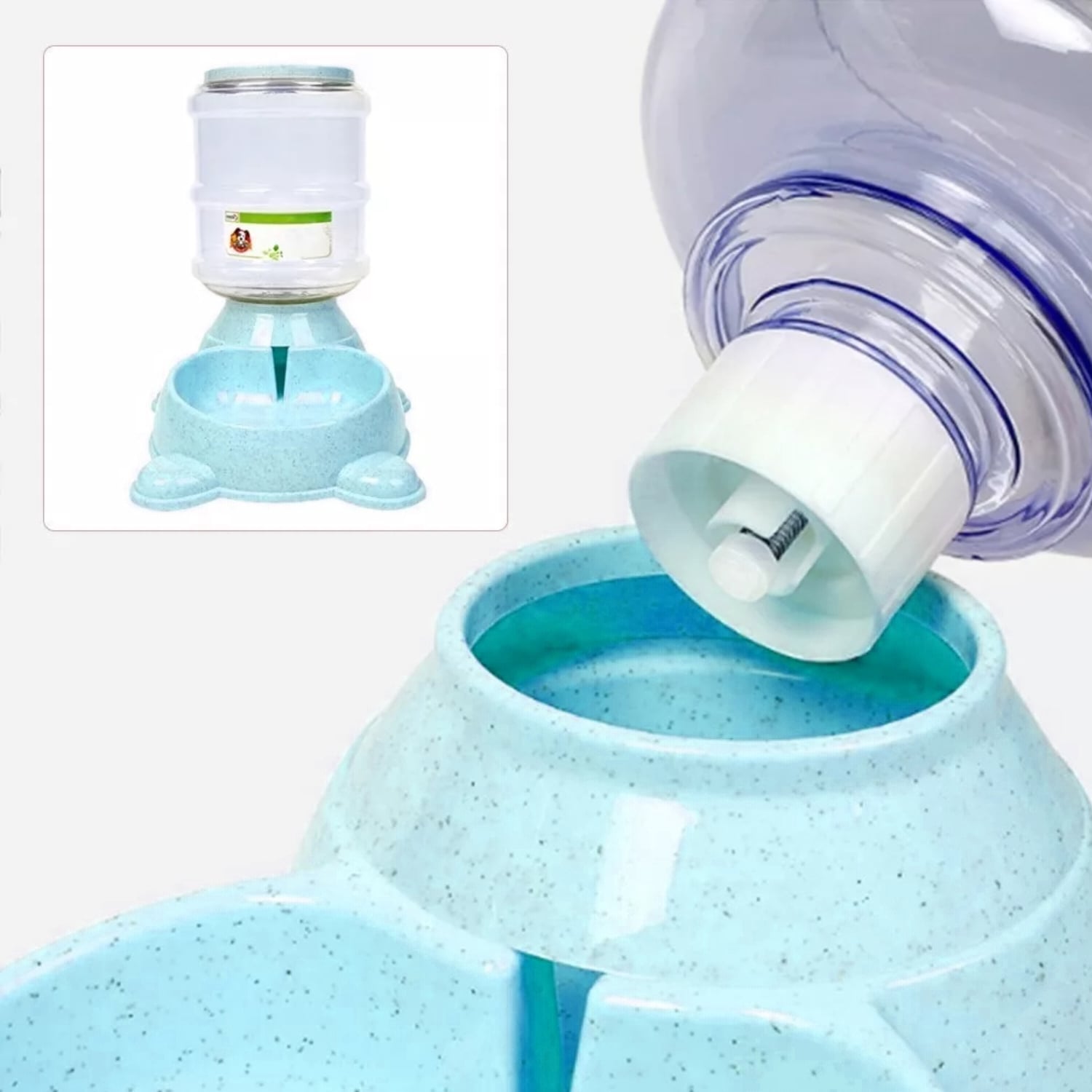 DISPENSADOR PERROS AGUA AUTOMÁTICO IMPORTCLICK BEBEDERO 3.8 L AZUL - 2