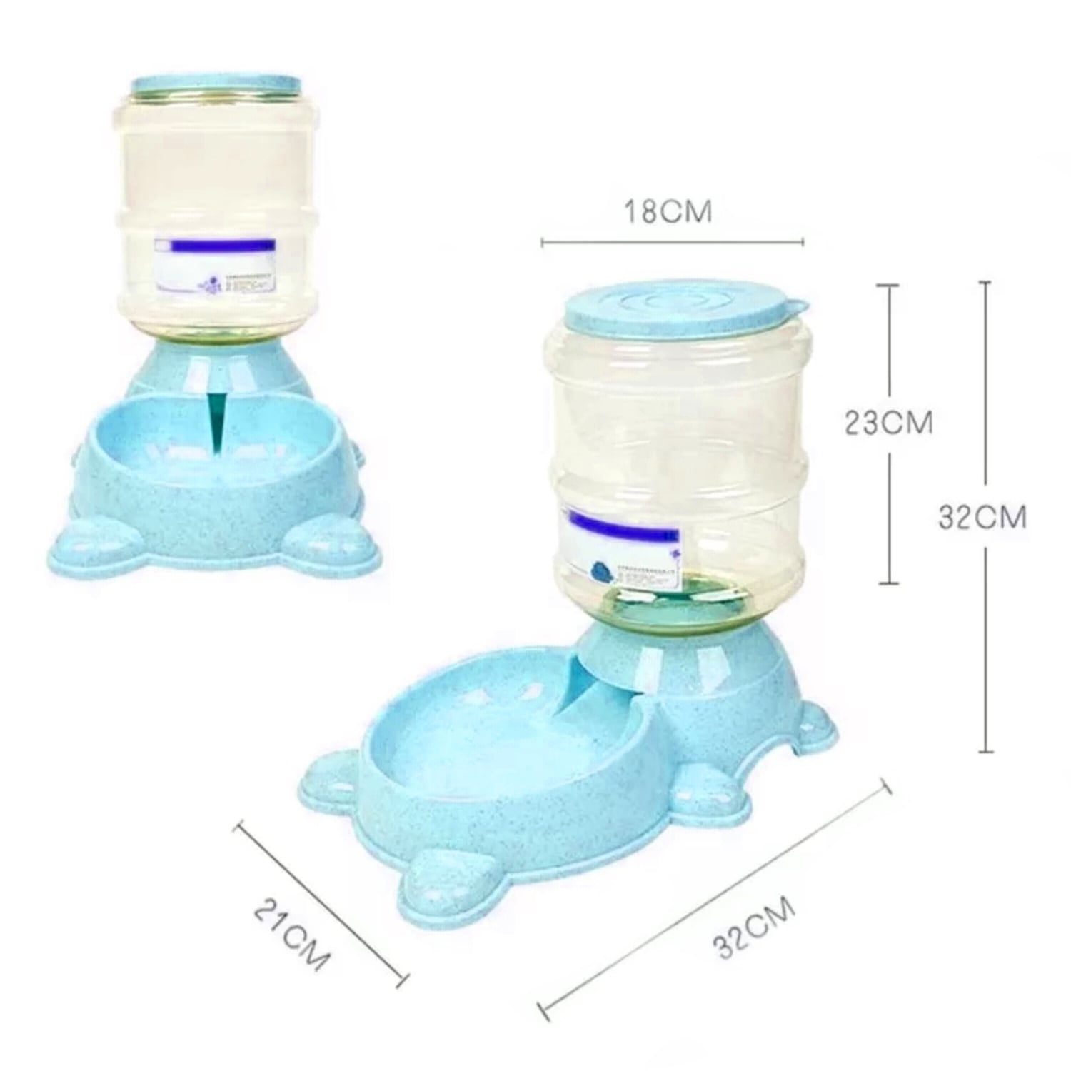 DISPENSADOR PERROS AGUA AUTOMÁTICO IMPORTCLICK BEBEDERO 3.8 L AZUL - 3