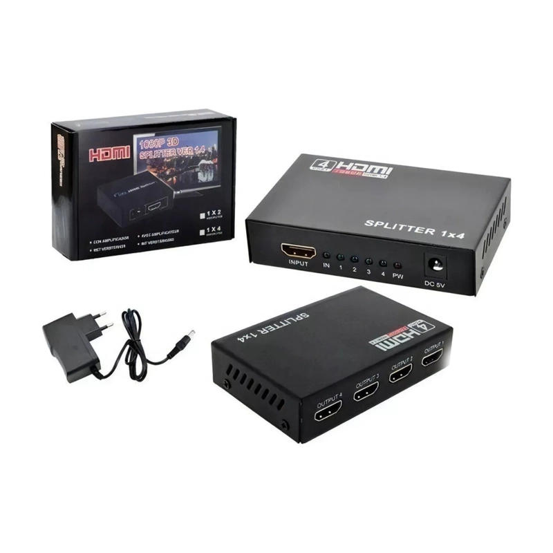 SPLITTER IMPORTCLICK HDMI 1X4 HD 4K CONECTA HASTA 4 TV - 8