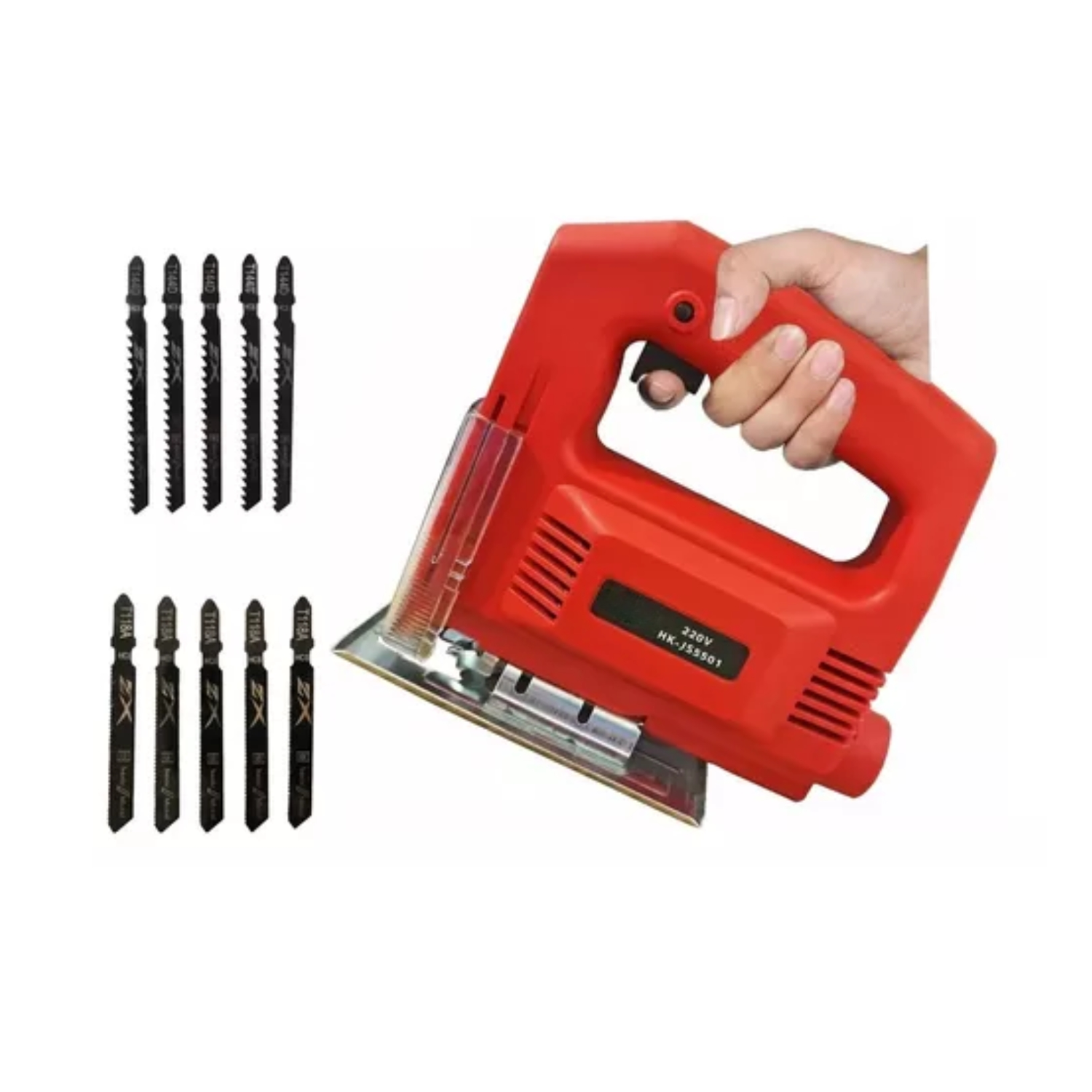PACK SIERRA CALADORA ELÉCTRICA 220V + 10 HOJAS METAL - 2