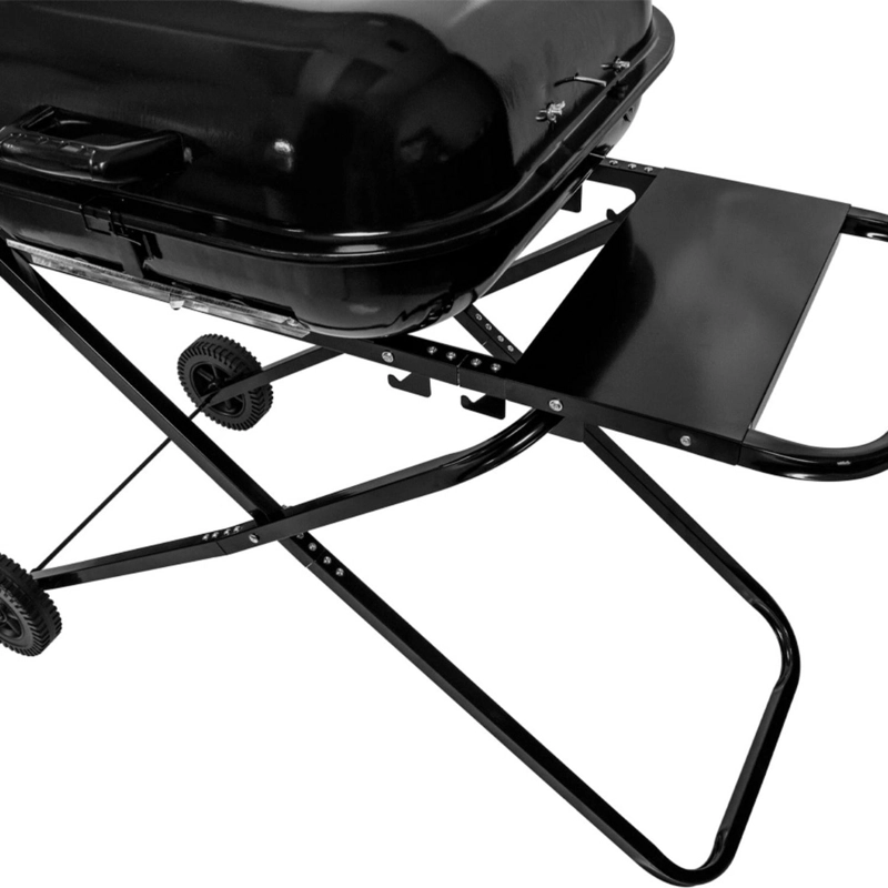 PARRILLA ASADO PLEGABLE CARBON TAPA RUEDAS - 3
