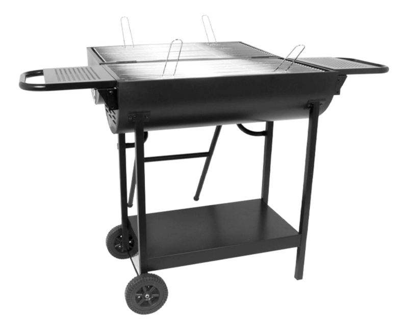PARRILLA DOBLE CARBON REPISAS LATERALES TAPA - 2