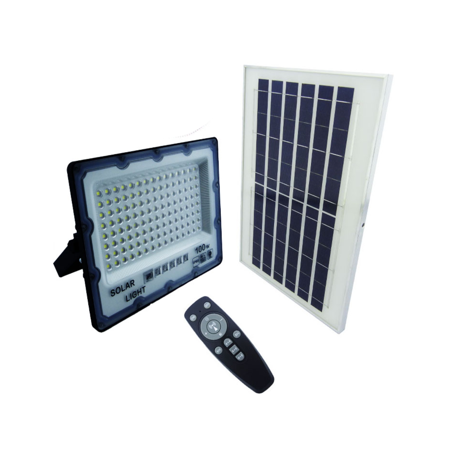 PROYECTOR IMPORTCLICK LED SOLAR 100 WATT PANEL SOLAR 120 LED CONTROL REMOTO - 1