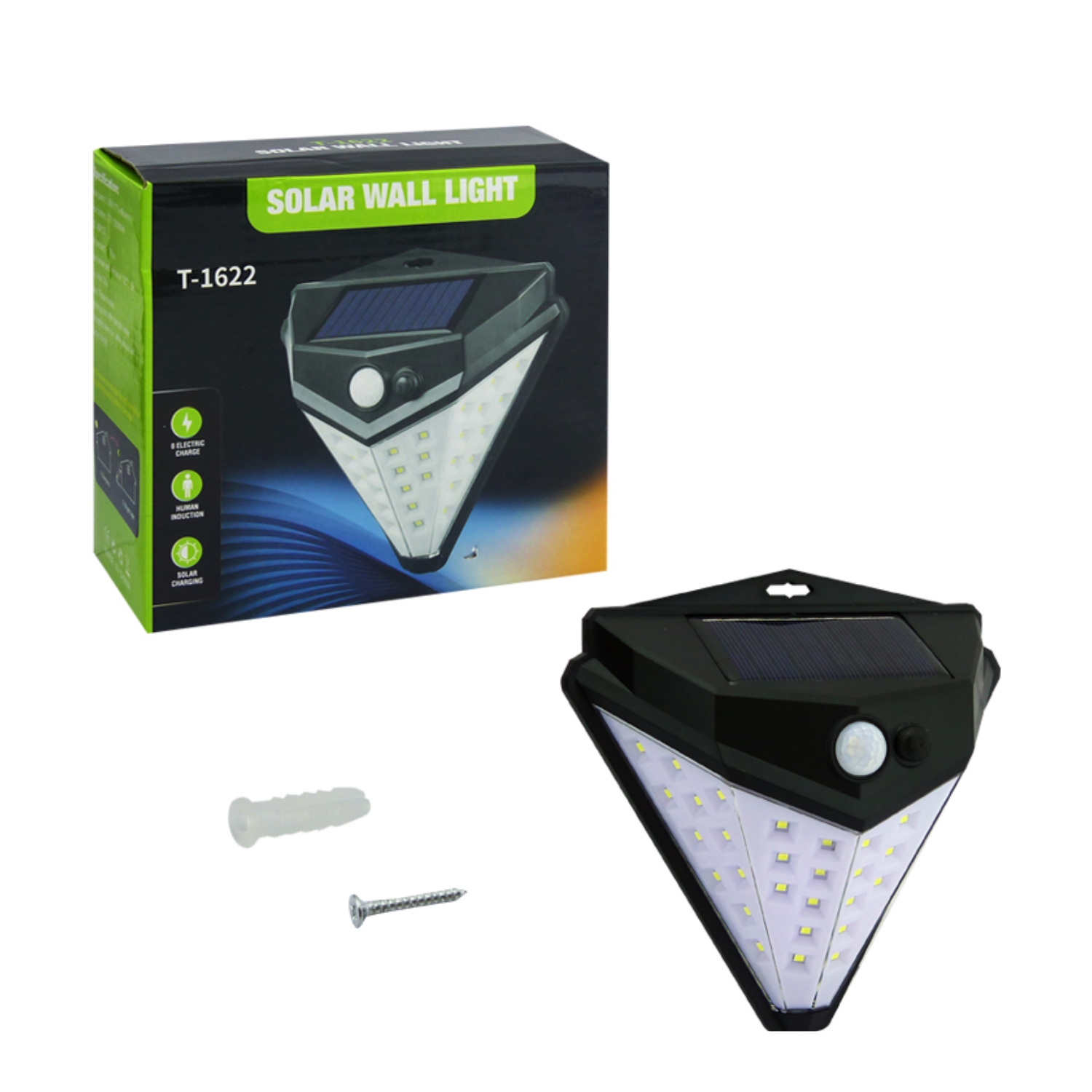 FOCO SOLAR 39 LED MINI APLIQUE PARED SENSOR - 2