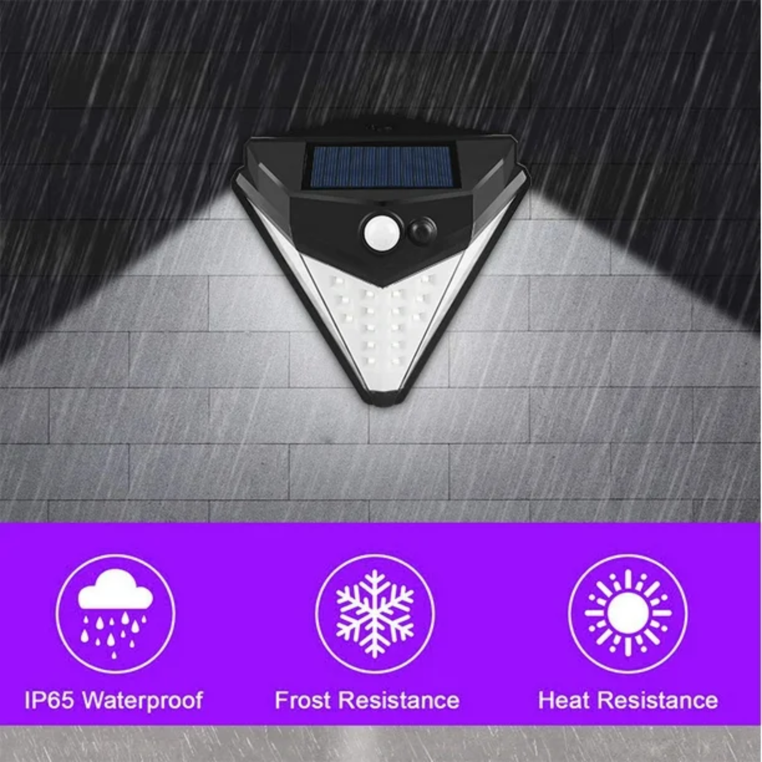 FOCO SOLAR 39 LED MINI APLIQUE PARED SENSOR - 5