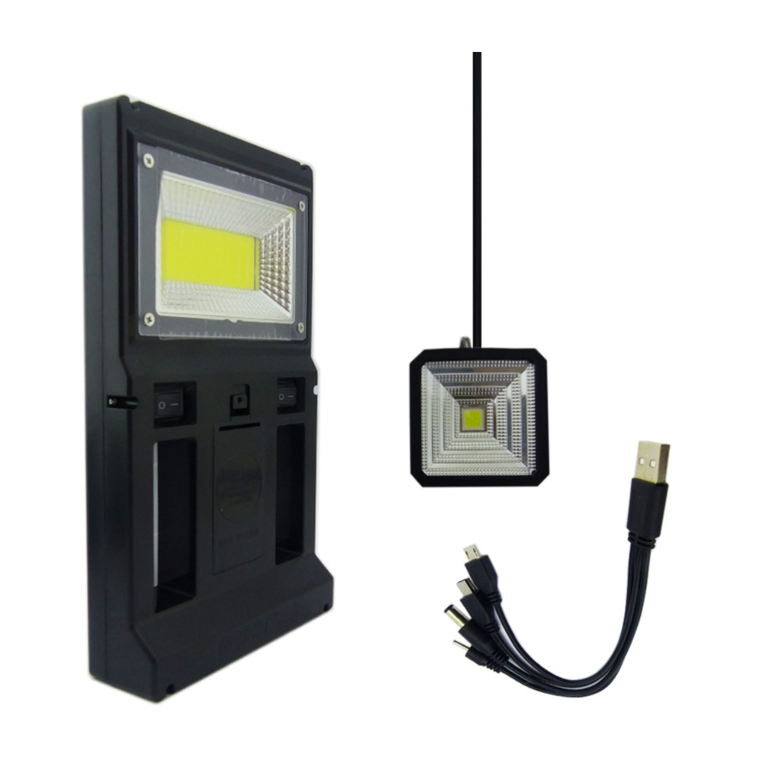KIT IMPORTCLICK SOLAR EMERGENCIA PORTÁTIL + MINI FOCO LED RECARGABLE - 1