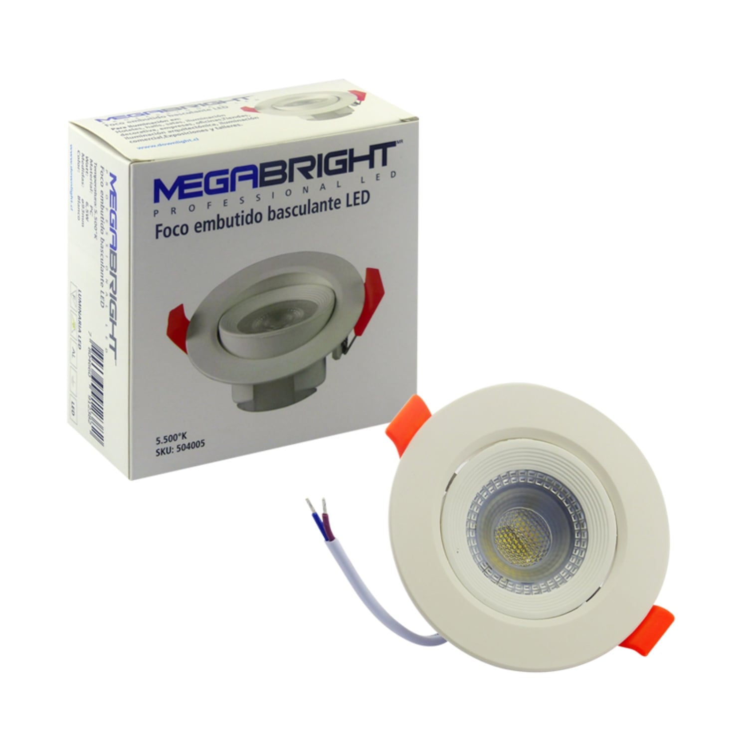 FOCO LED EMBUTIDO BASCULANTE 6.5 WATT LUZ FRÍA - 3