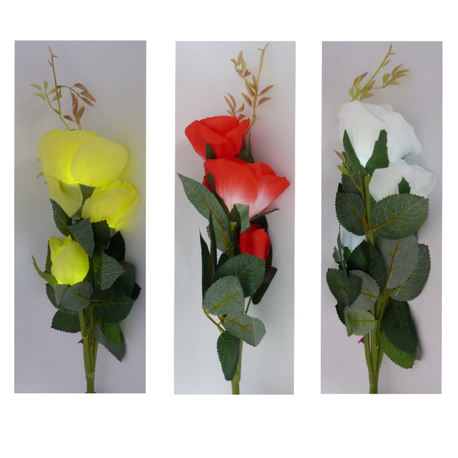 SET 2 FLOR FOCO SOLAR LED ROSA 80 CM LUZ BLANCA - 4