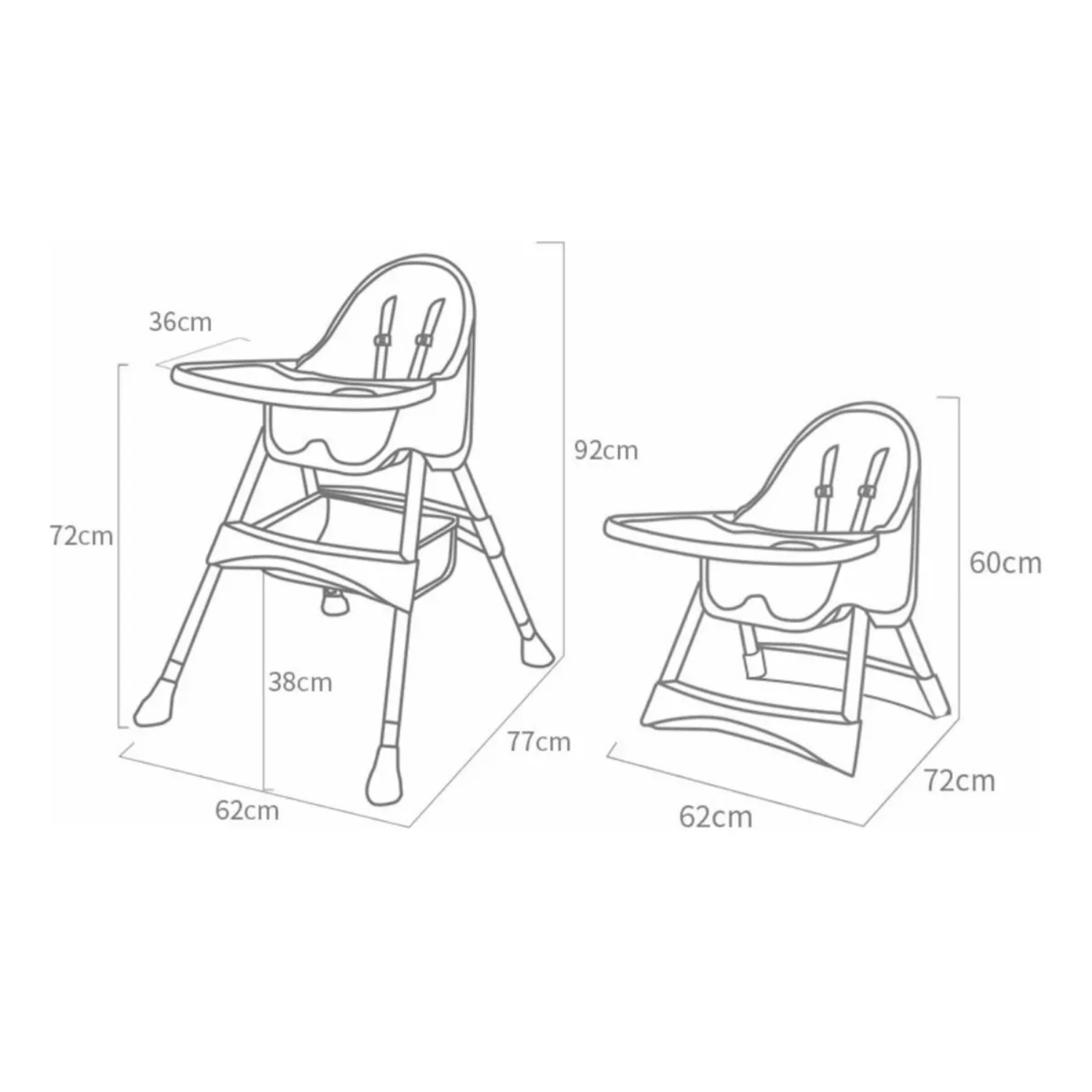 SILLA IMPORTCLICK COMER INFANTIL SEGURIDAD 2 EN 1 VERDE - 3