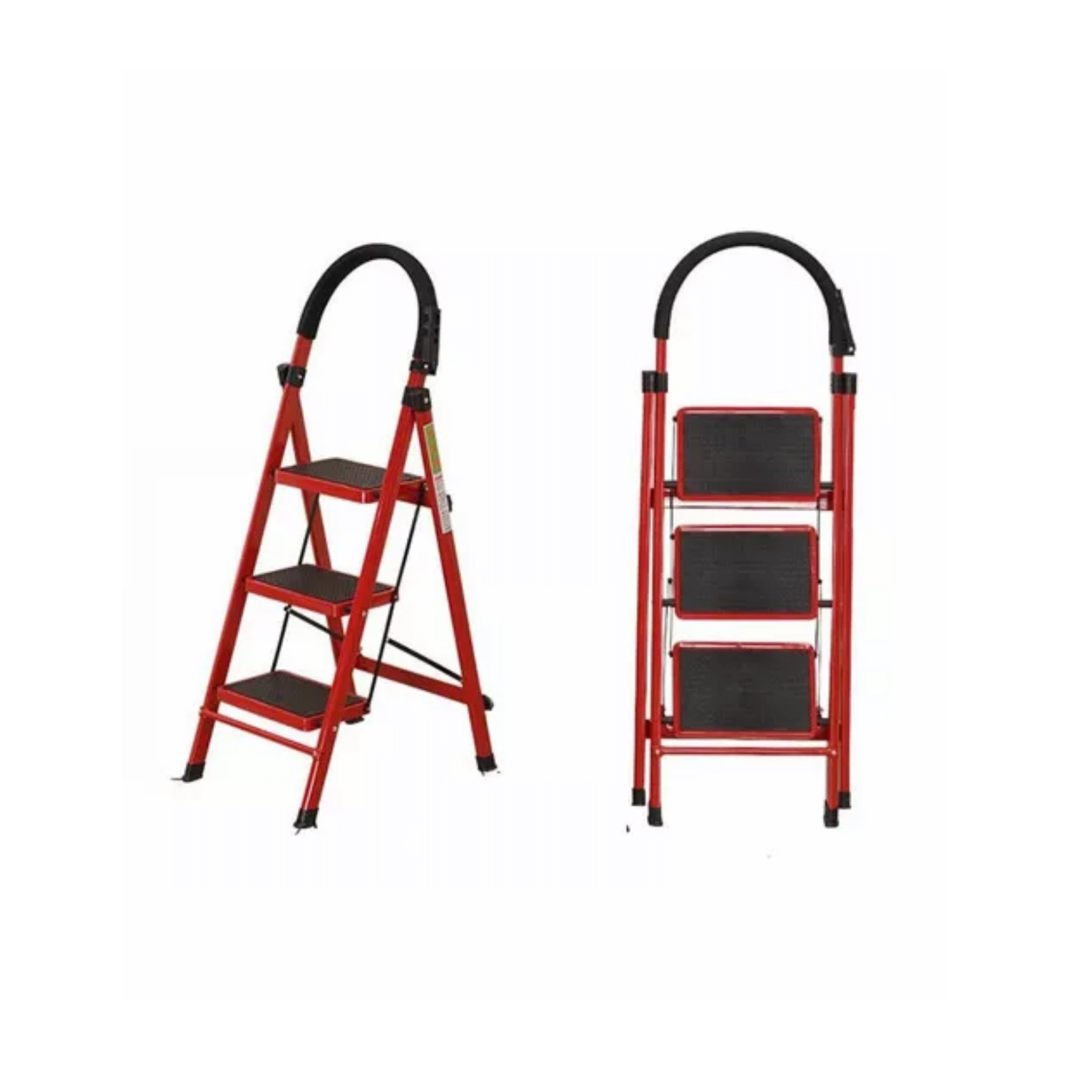 ESCALERA IMPORTCLICK 3 PELDAÑO ANTIDESLIZANTE PLEGABLE AMPLIO ALTURA 63 M - 2