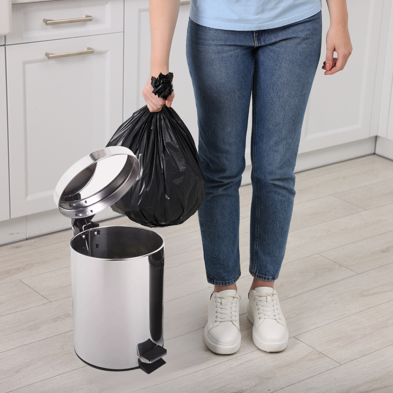 BASURERO IMPORTCLICK TARRO 3 L PAPELERA PEDAL ACERO INOXIDABLE - 5