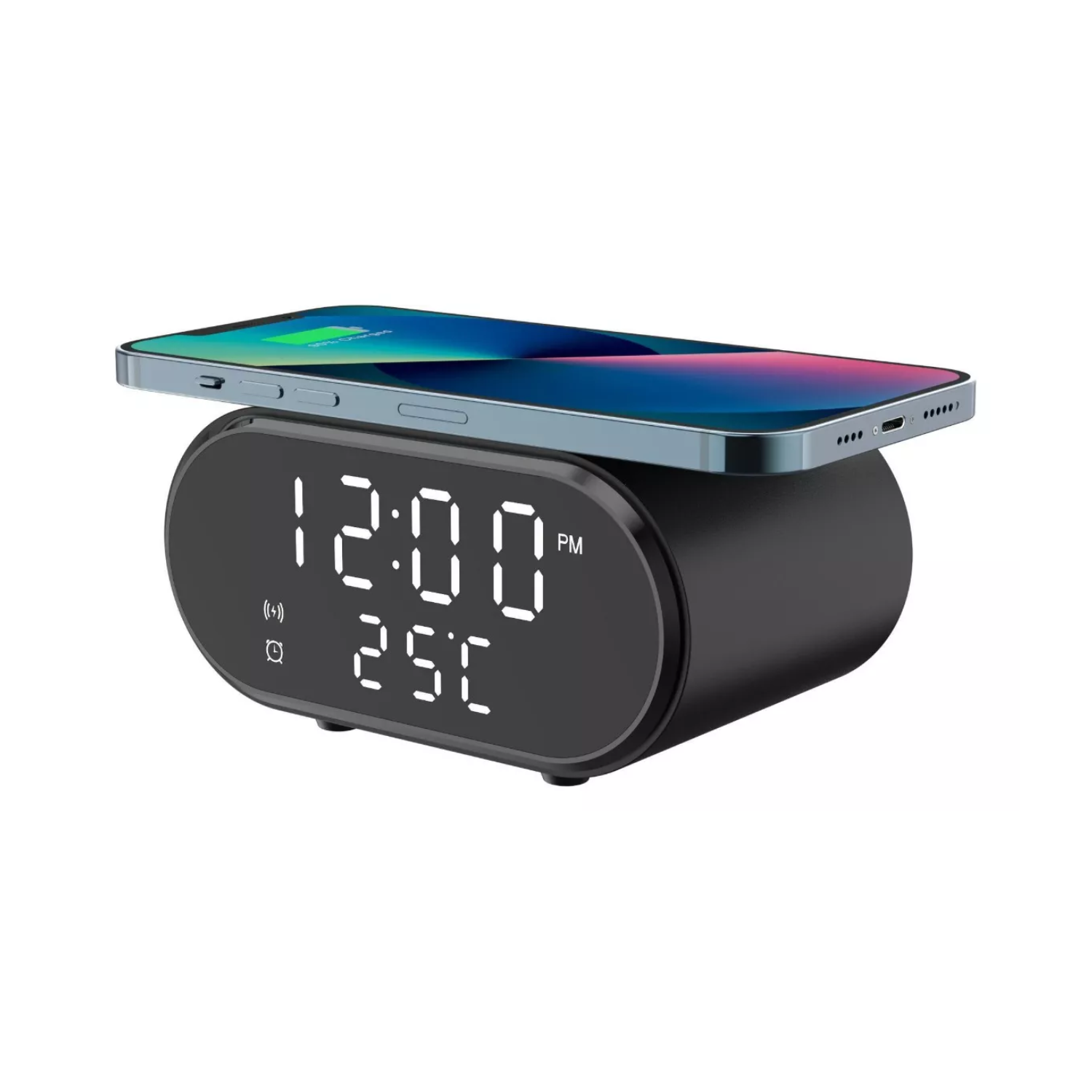 DESPERTADOR IMPORTCLICK RELOJ DIGITAL ALARMA CARGA INALÁMBRICA TERMÓMETRO - 4