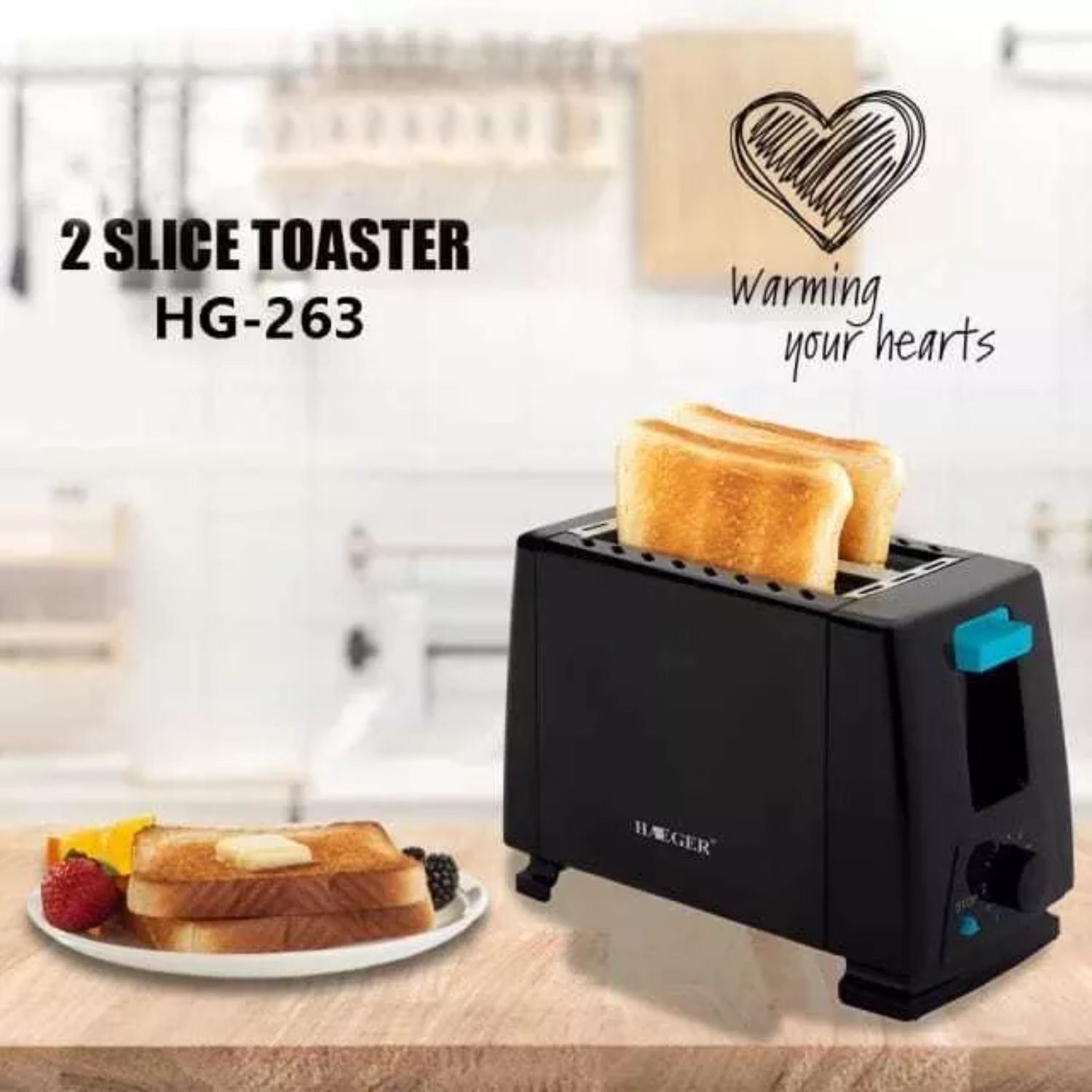 TOSTADOR ELÉCTRICO CALENTADOR PAN SANDWICH 2 RANURAS 650W - 4