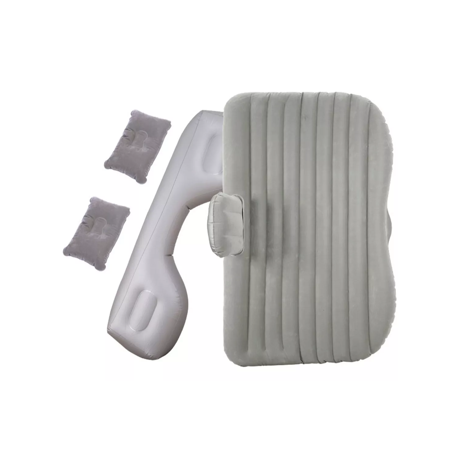 COLCHÓN INFLABLE IMPORTCLICK 48 CM X 89 CM AUTOMÓVIL 2 ALMOHADAS + COMPRESOR GRIS - 3