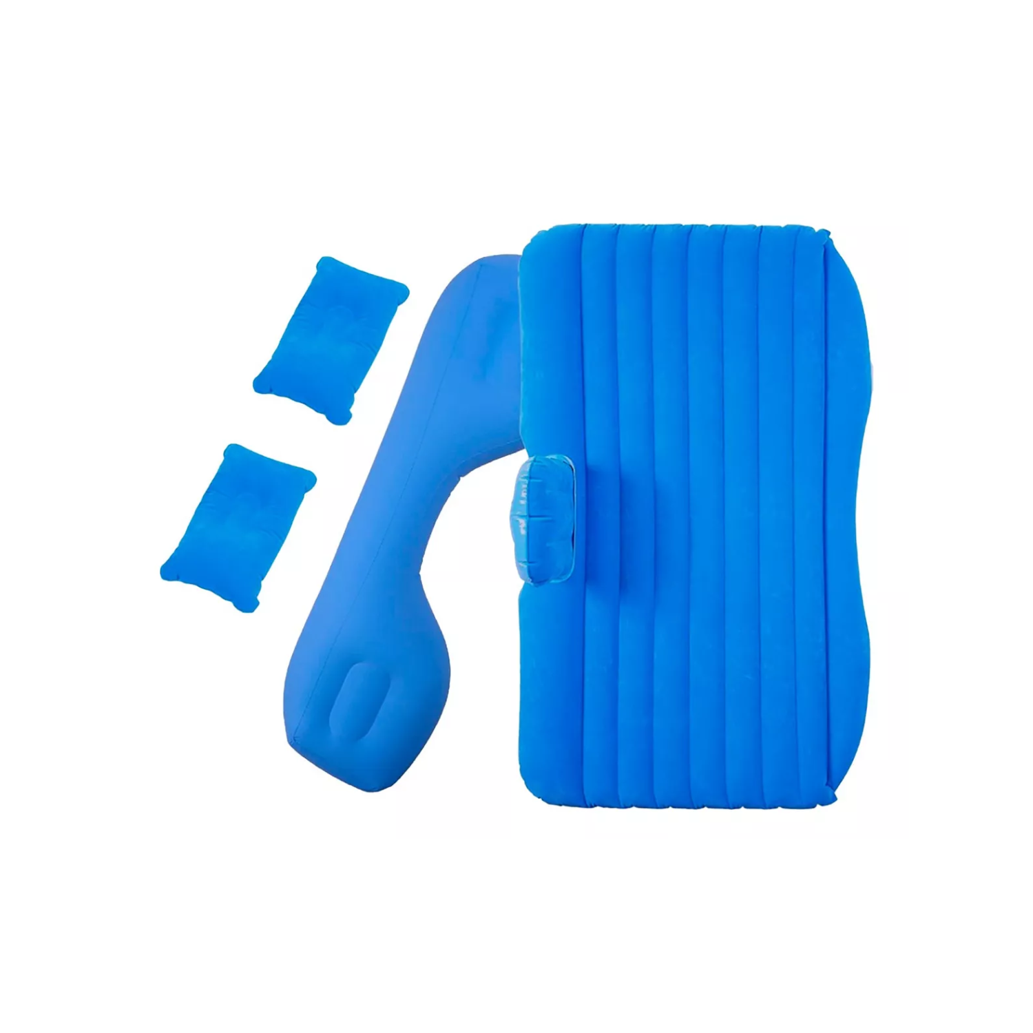 COLCHÓN INFLABLE IMPORTCLICK 48 CM X 89 CM AUTOMÓVIL 2 ALMOHADAS + COMPRESOR AZUL - 3