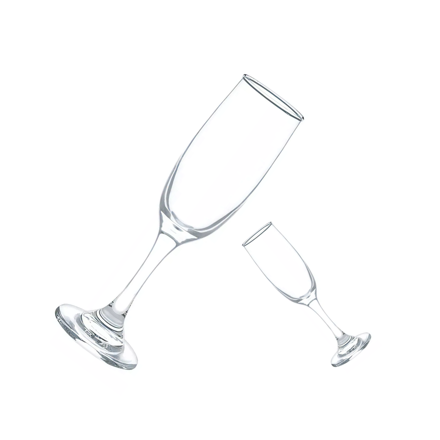 SET 6 COPAS CHAMPAÑA VIDRIO 176 ML TRANSPARENTE - 2