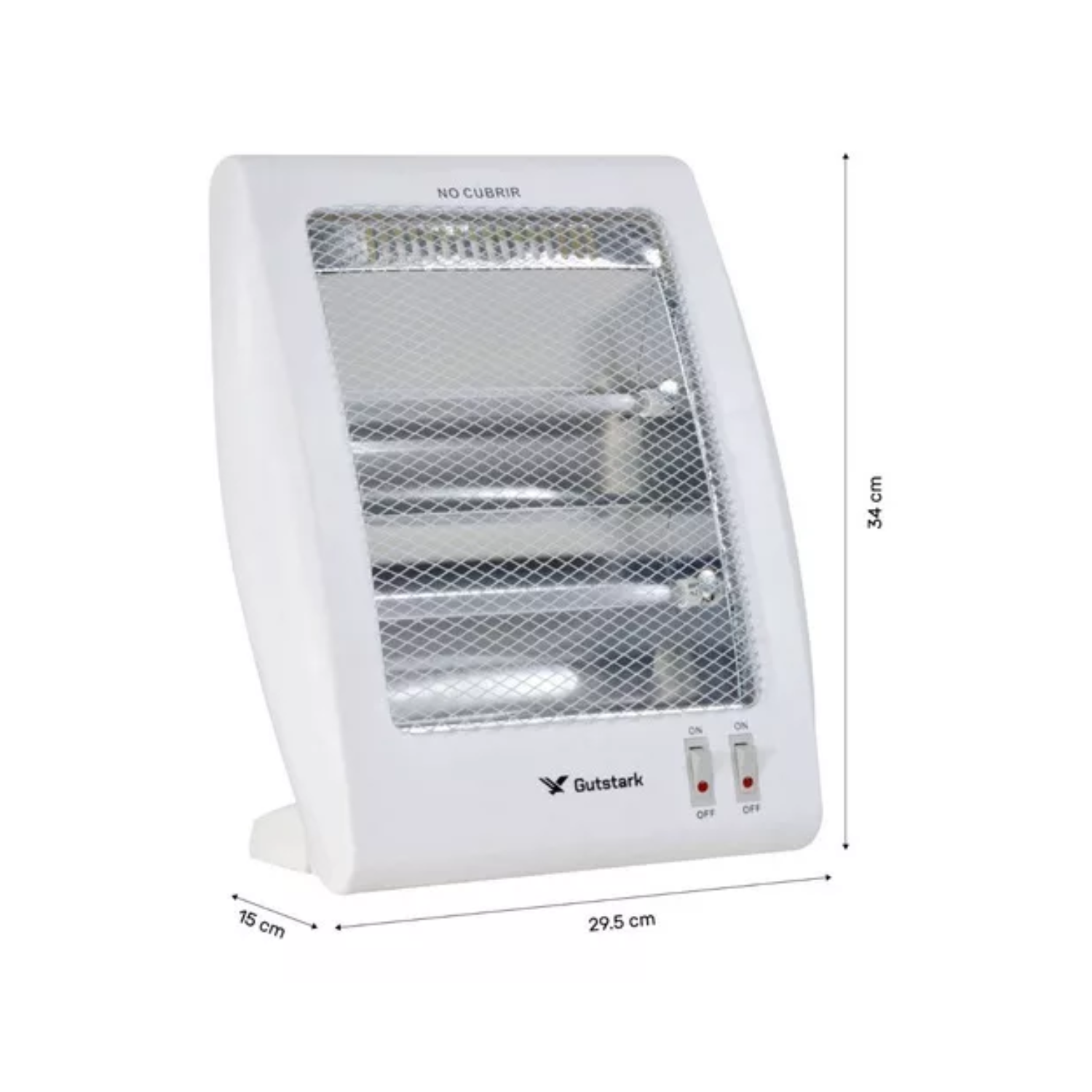 CALEFACTOR ELÉCTRICO 2 NIVELES HOGAR OFICINA 800W BLANCO - 4