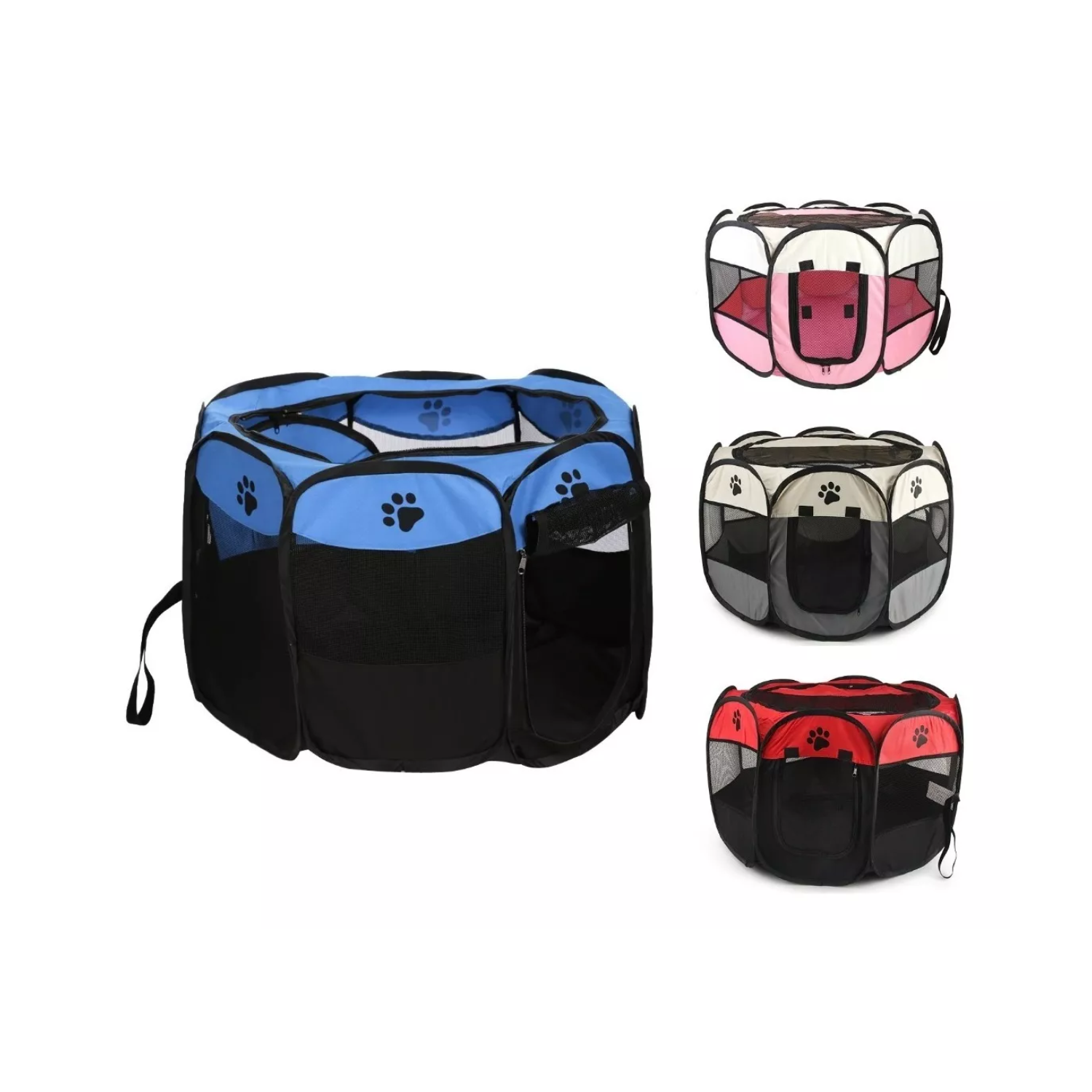 CORRAL PERROS GATOS IMPORTCLICK PORTÁTIL MULTIFUNCIONAL TALLA L AZUL - 3