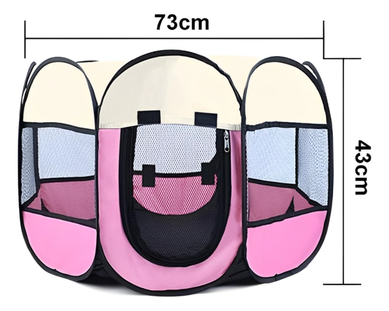 CORRAL PERROS GATOS IMPORTCLICK PORTÁTIL MULTIFUNCIONAL TALLA L ROSA - 2