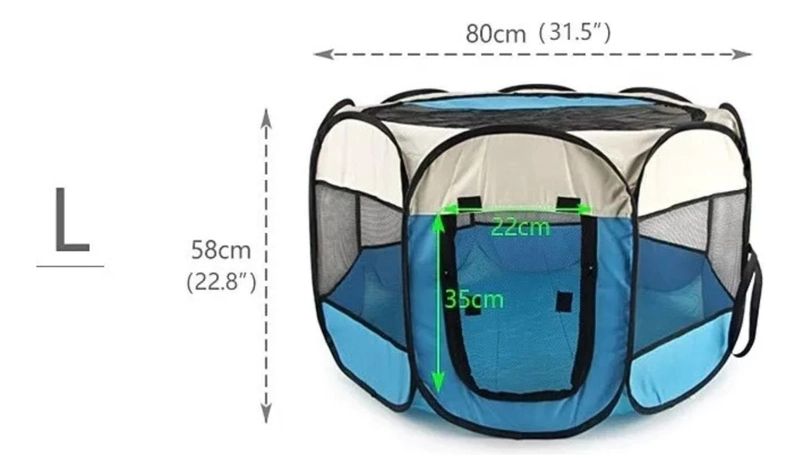 CORRAL PERROS GATOS IMPORTCLICK PORTÁTIL MULTIFUNCIONAL TALLA L ROSA - 3