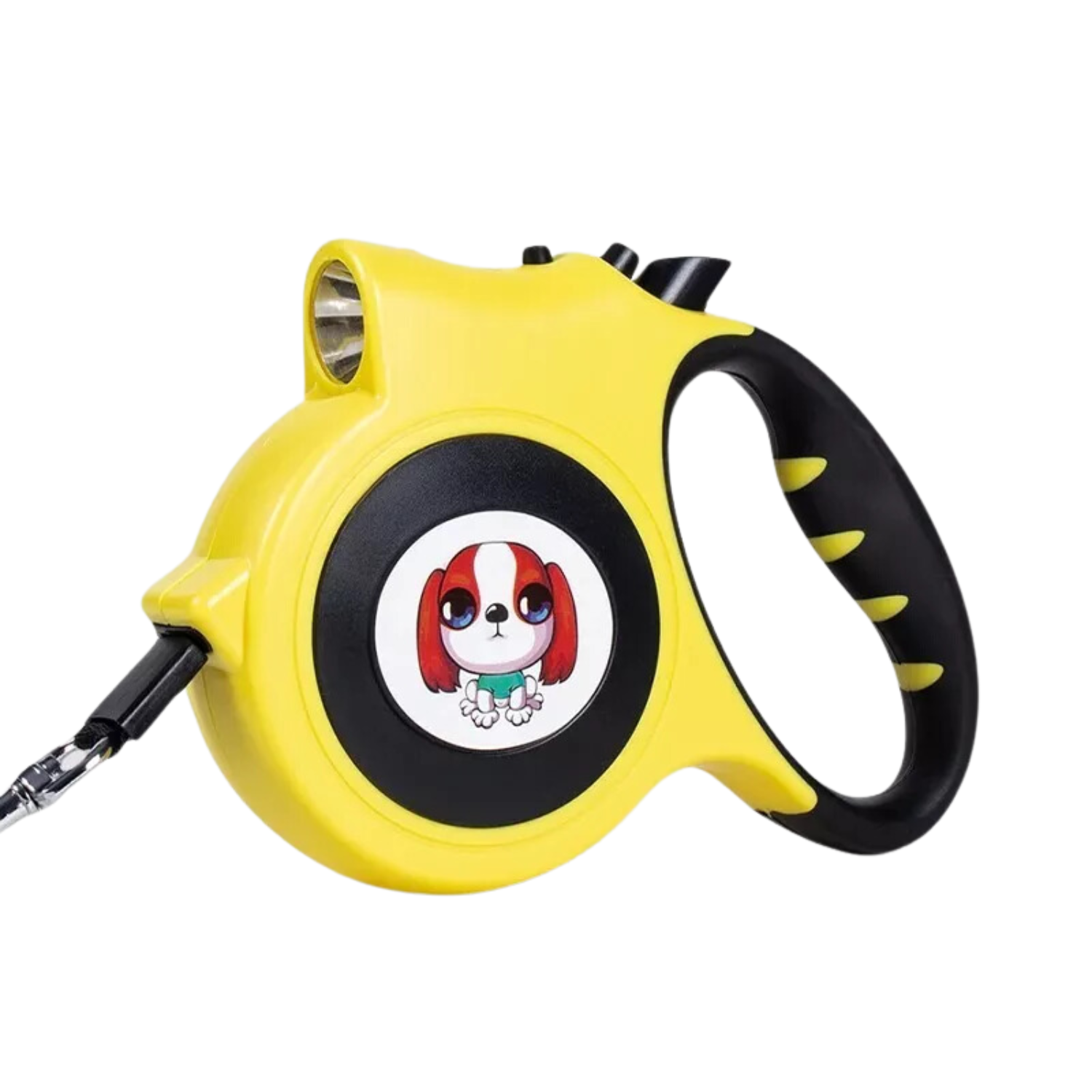 CORREA PERROS IMPORTCLICK MASCOTA RETRÁCTIL AUTOMÁTICA 5 M LINTERNA LED AMARILLO - 1