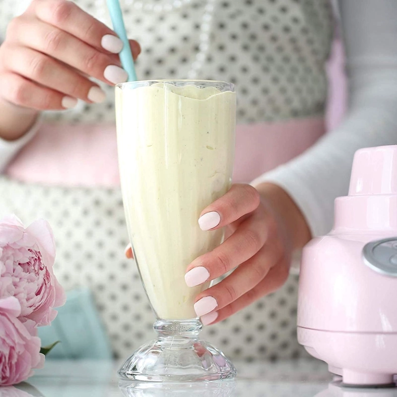 SET 6 COPAS POSTRES MILKSHAKE VIDRIO 369 ML - 4