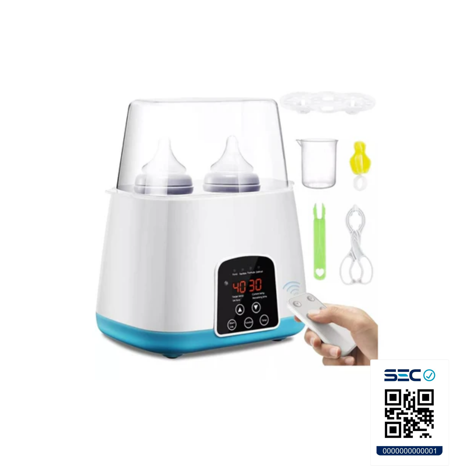 CALENTADOR IMPORTCLICK BLANCO ESTERILIZADOR ELÉCTRICO MAMADERAS MULTIFUNCIONAL 6 EN 1 - 6