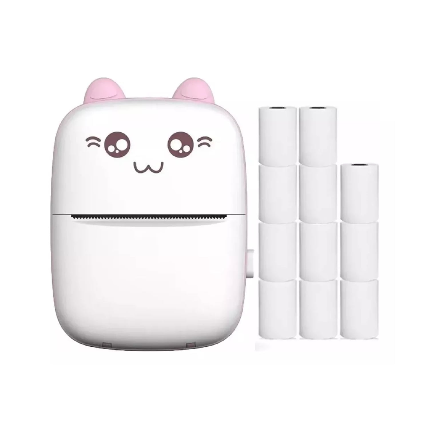 MINI IMPRESORA TÉRMICA PORTÁTIL BLUETOOTH GATITO + 11 ROLLOS - 1