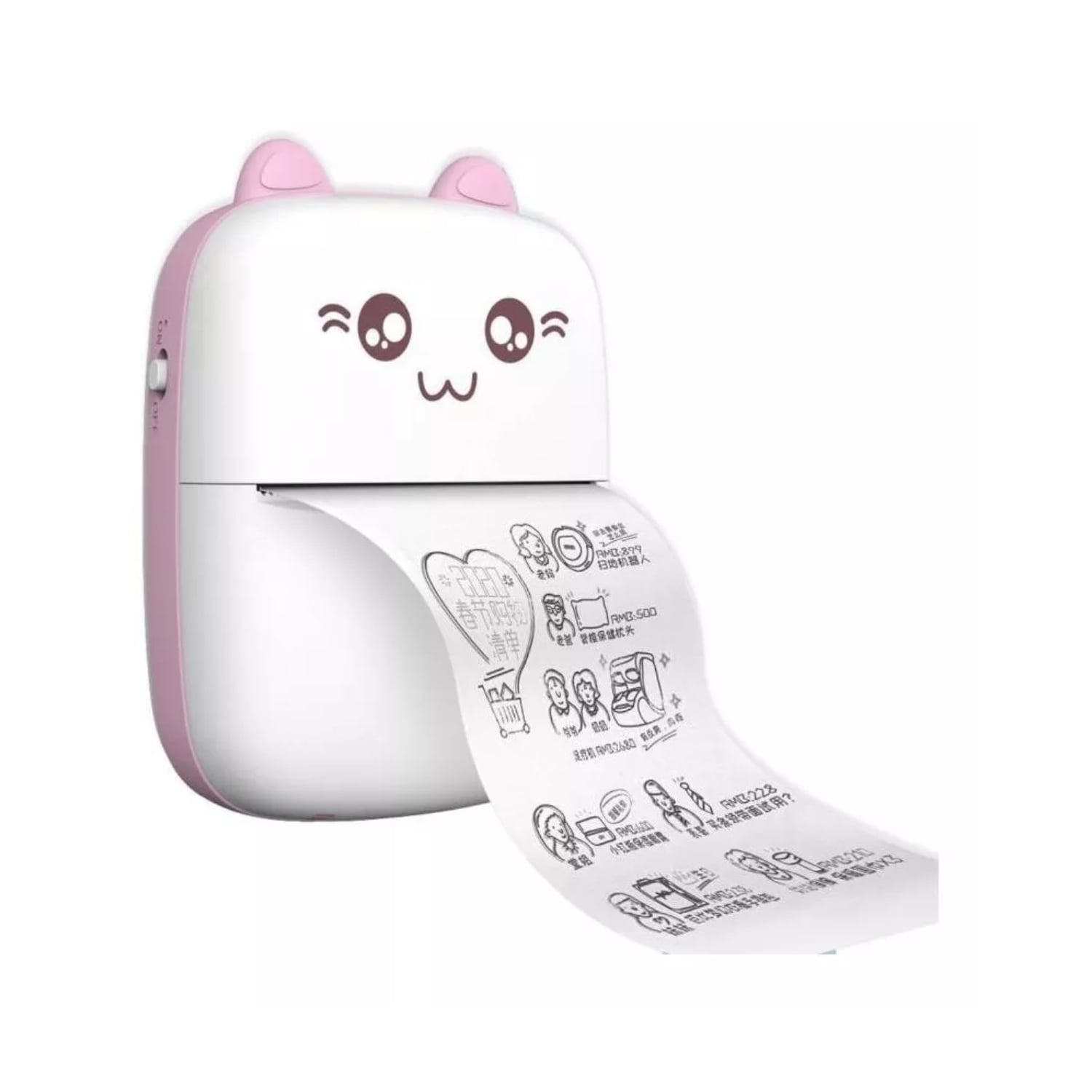 MINI IMPRESORA TÉRMICA PORTÁTIL BLUETOOTH GATITO + 11 ROLLOS - 3
