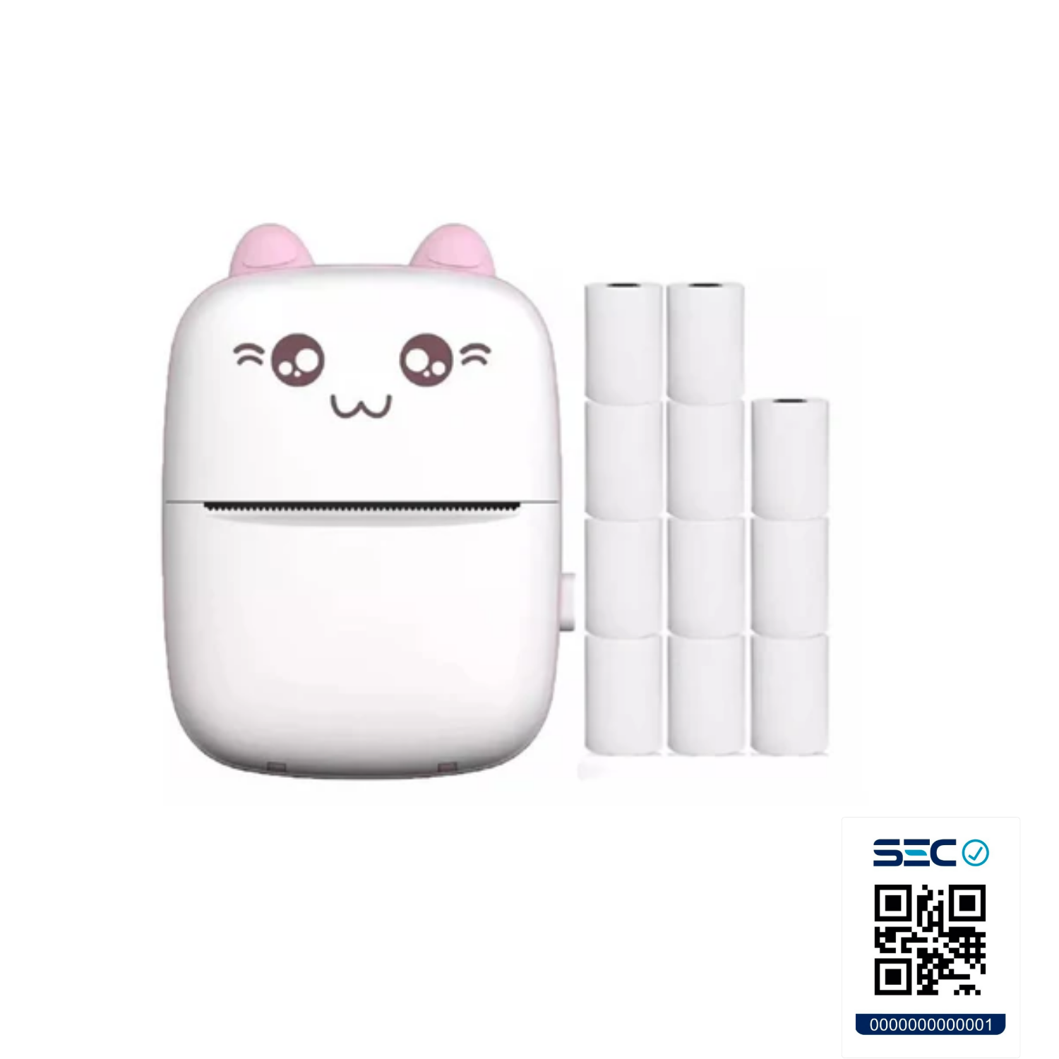 MINI IMPRESORA TÉRMICA PORTÁTIL BLUETOOTH GATITO + 11 ROLLOS - 6