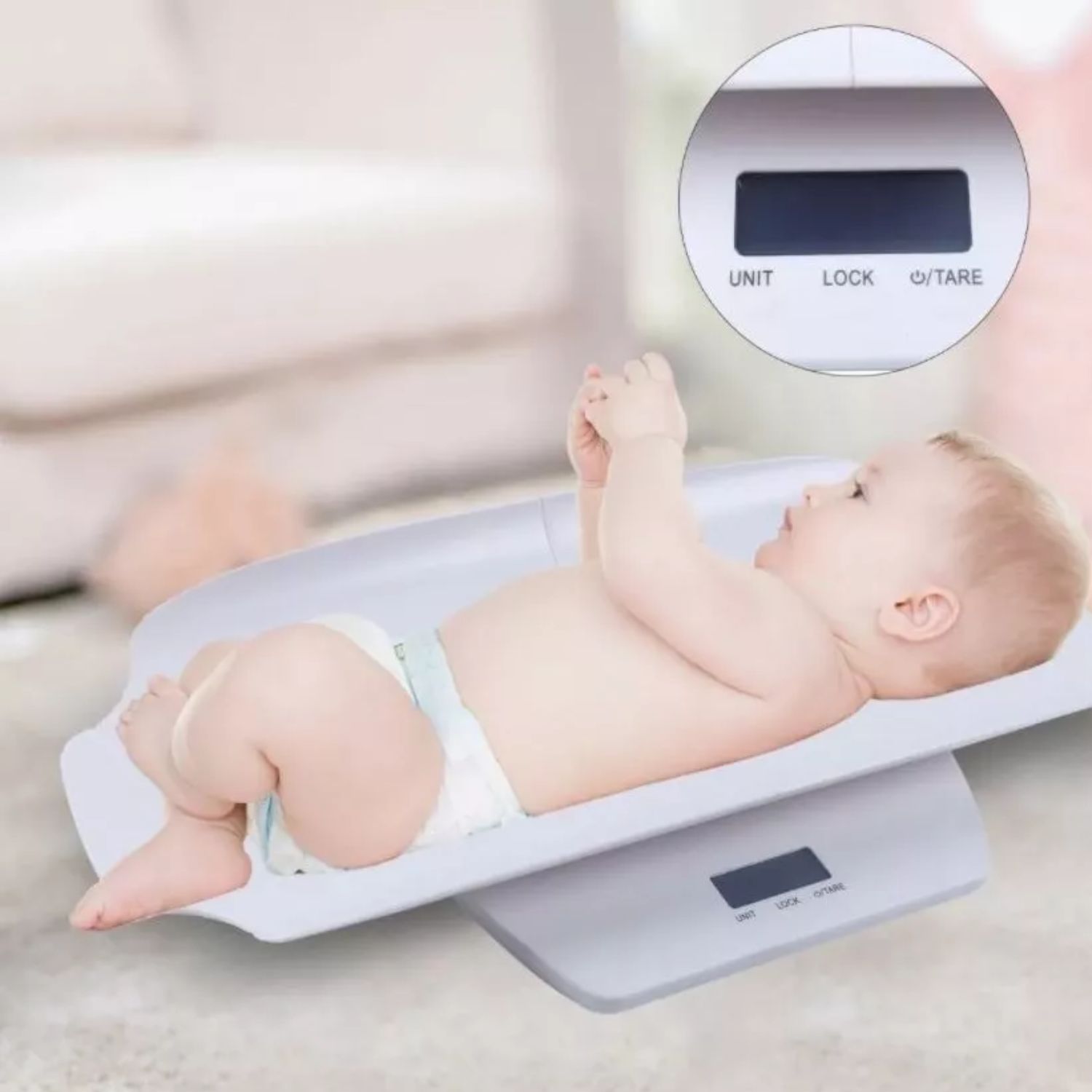 BALANZA IMPORTCLICK BALANZA INTELIGENTE BAÑO BEBÉ DIGITAL BLANCO - 7