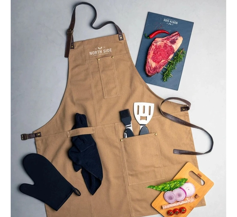 DELANTAL PECHERA ALGODÓN VURCEX KHAKI - 2