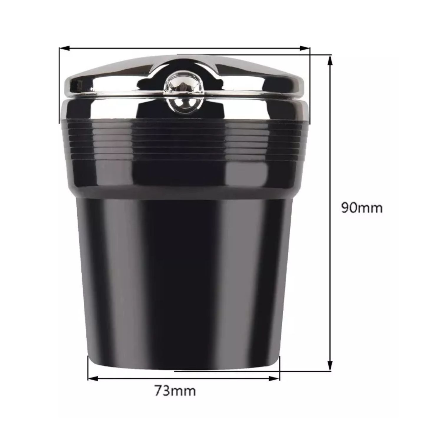 CENICERO IMPORTCLICK MONEDERO UNIVERSAL AUTO LUZ LED NEGRO - 5
