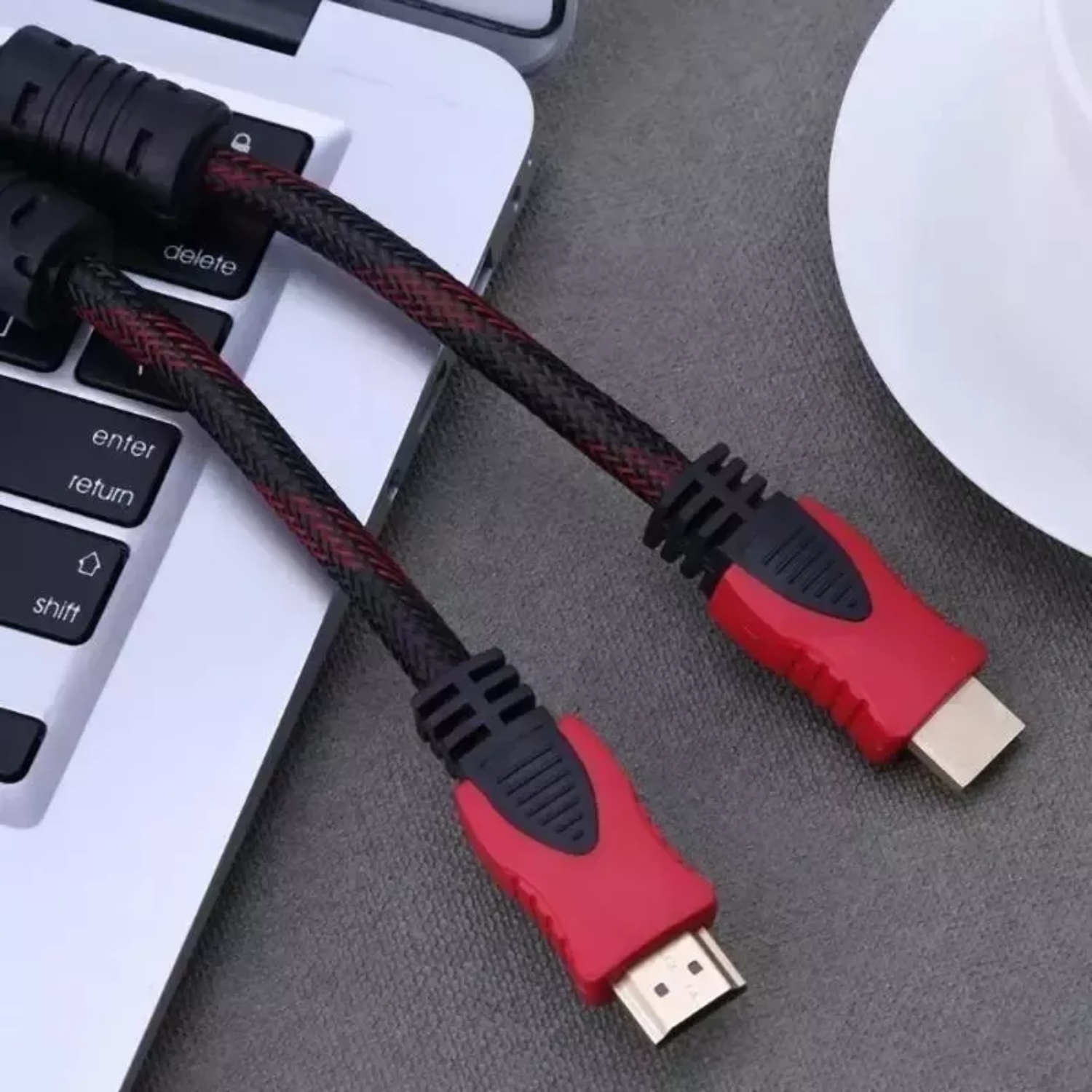 CABLE HDMI 3 MTS FULL HD BLINDADO ENMALLADO REFORZADO - 5