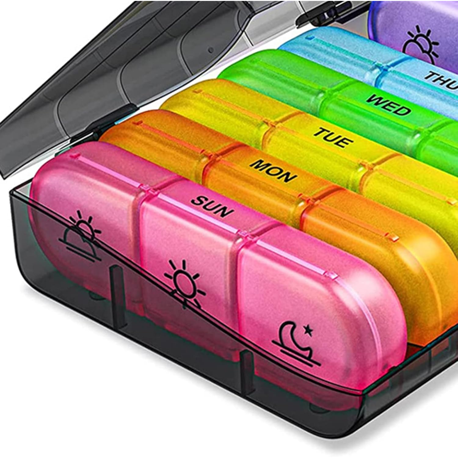 ORGANIZADOR IMPORTCLICK PASTILLERO PORTÁTIL SEMANAL 3 COMP X 7 DÍAS MULTI - 4